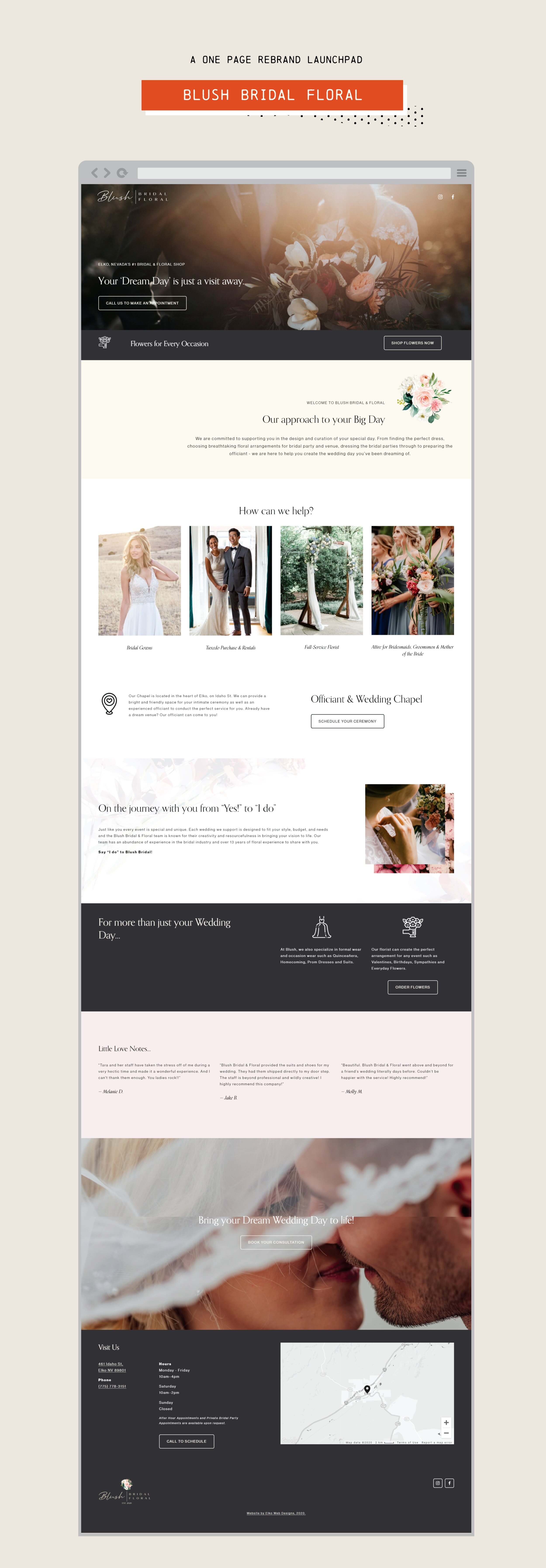 BLUSH BRIDAL & FLORAL — Elko Web Designs