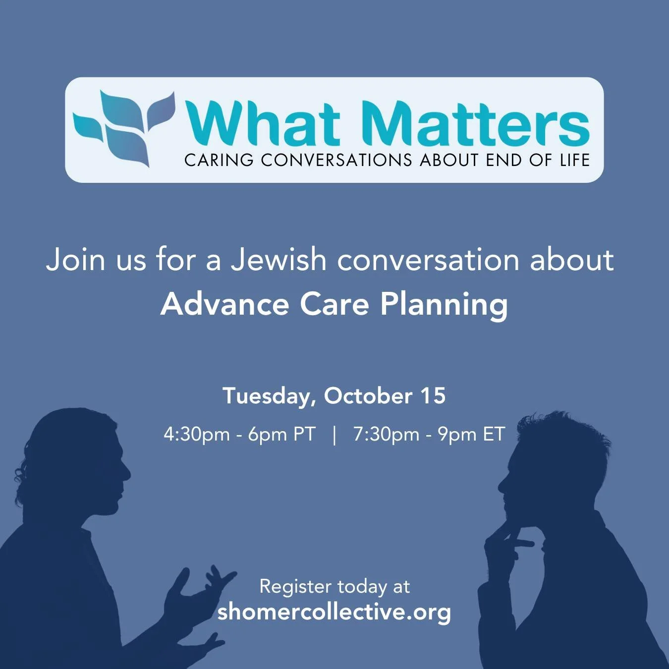 A few days remain to register for our next offering of What Matters: Caring Conversations About End of Life- we hope to see you there! 
Learn more and register at the link in our bio.
