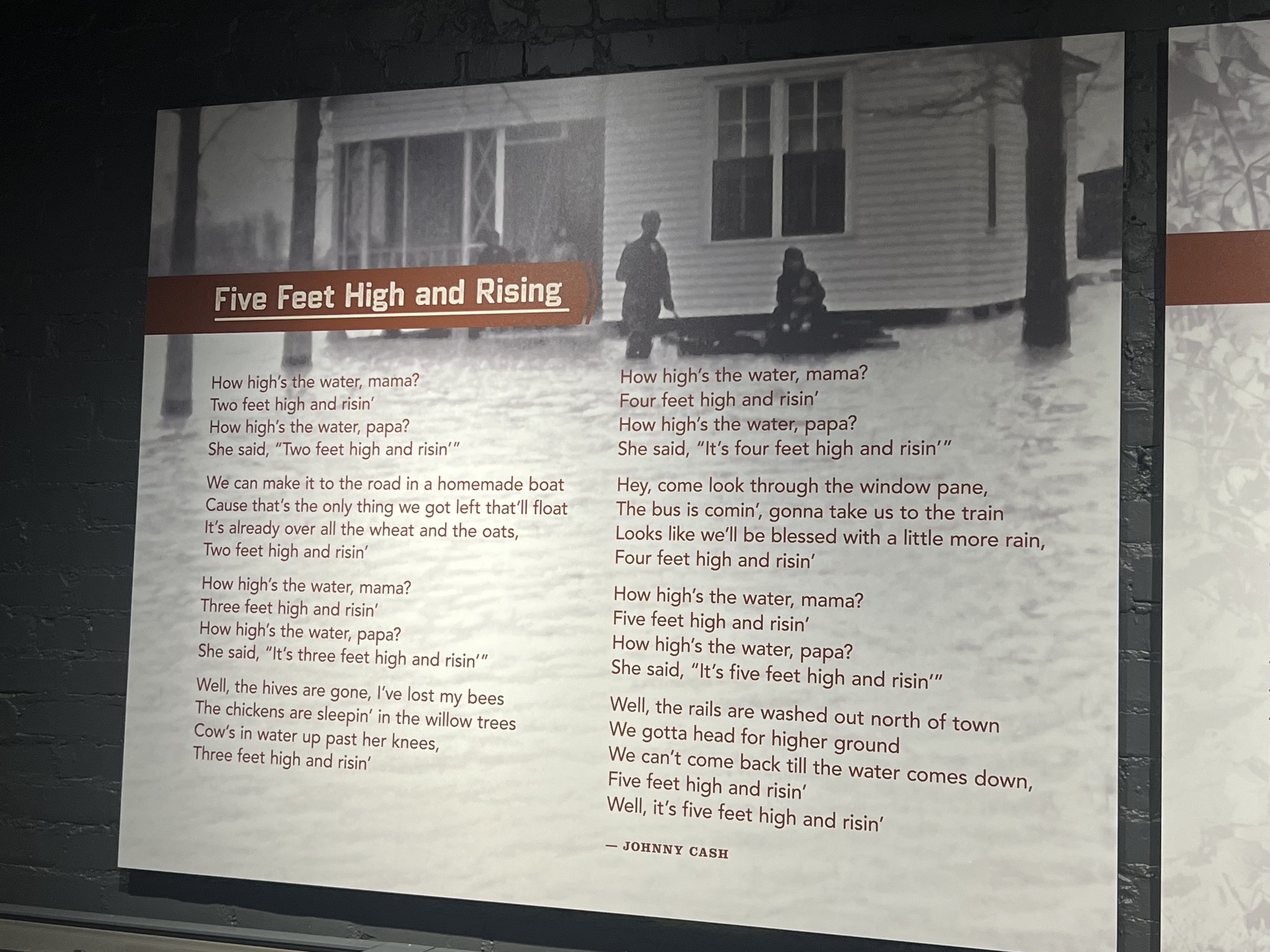 Johnny Cash – Five Feet High and Rising Lyrics