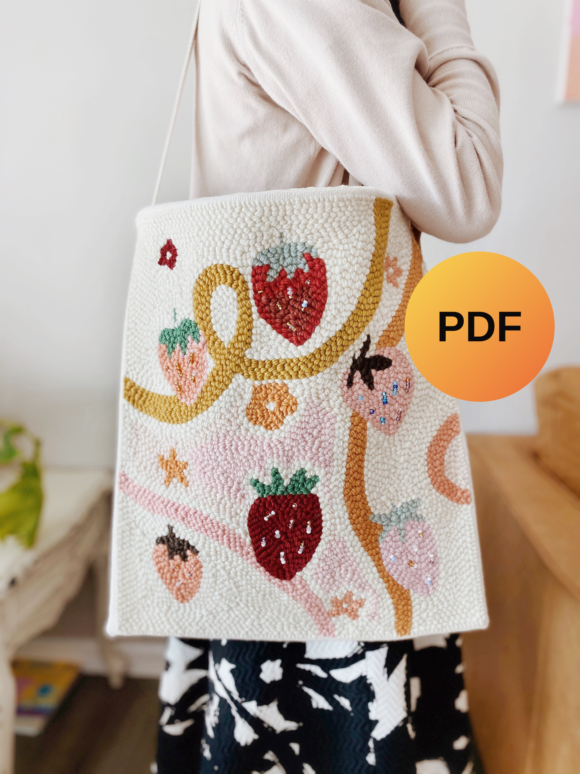 strawberry tote