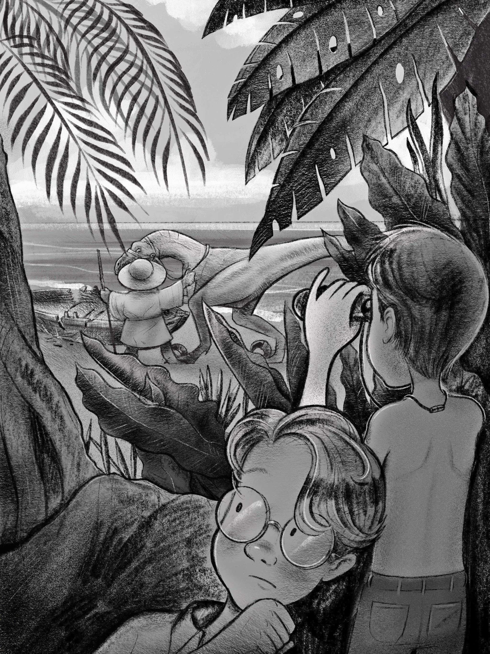 Escape from Terikiak Illustration