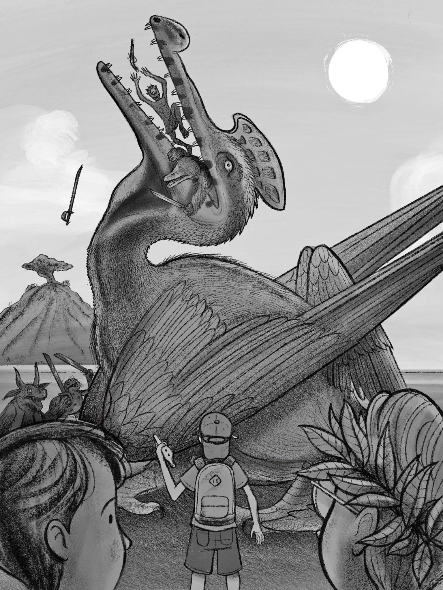 Escape from Terikiak Illustration