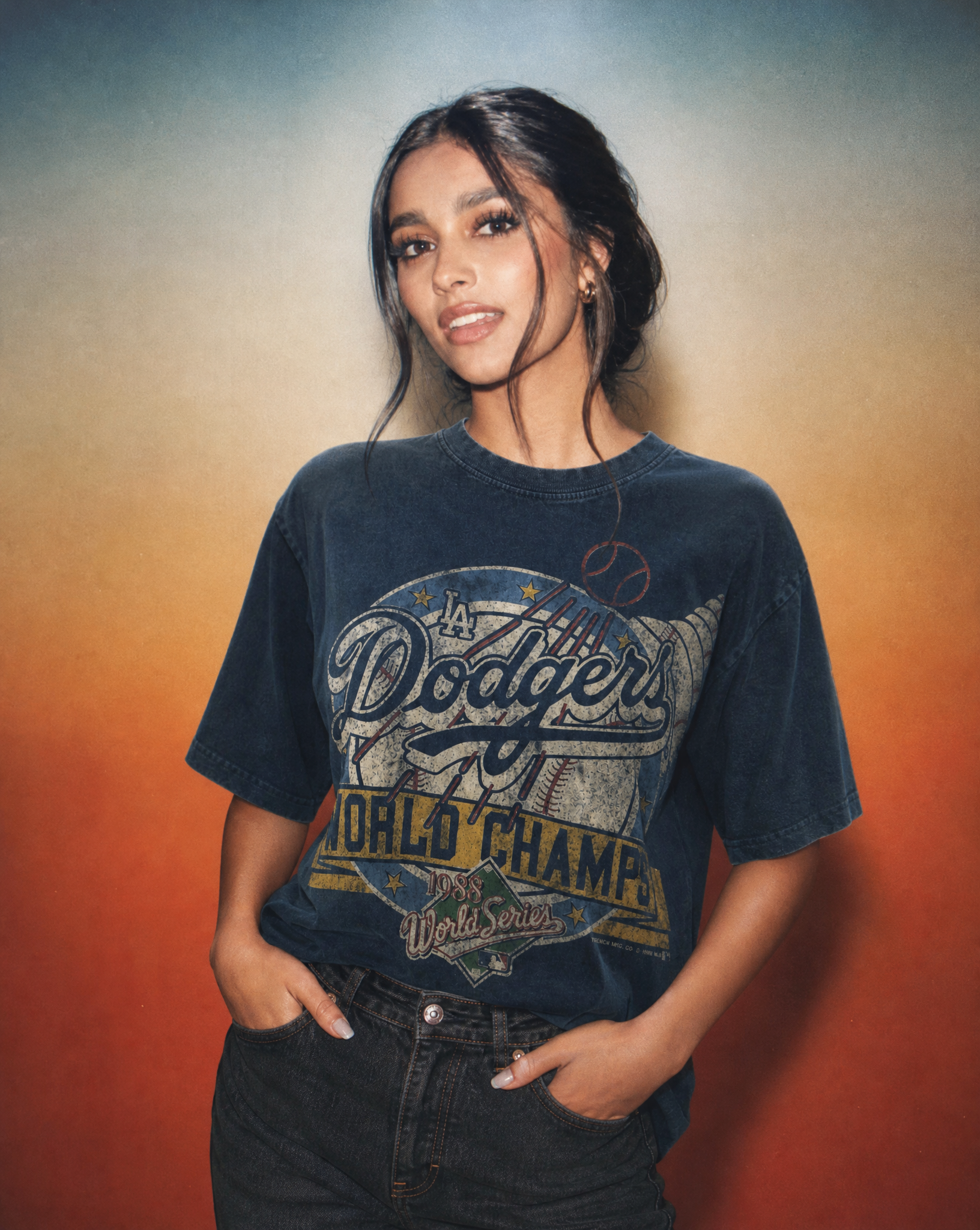 Generated with Kive.ai - Young adult woman Vintage graphic t-shirtHorison Studio Portrait.png