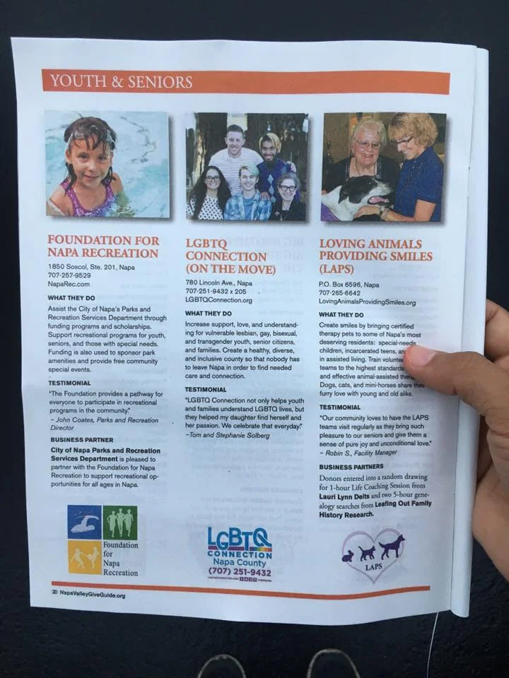 We're featured in the Napa Valley Give Guide 2016!