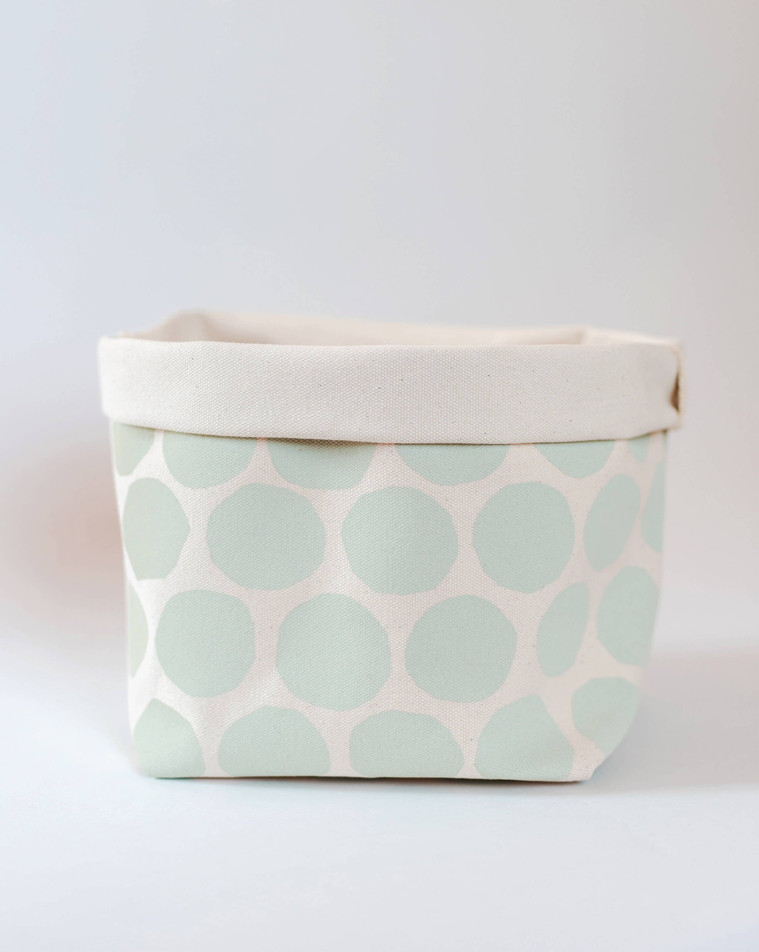 Dance Happy Canvas Bin - Sage Circles