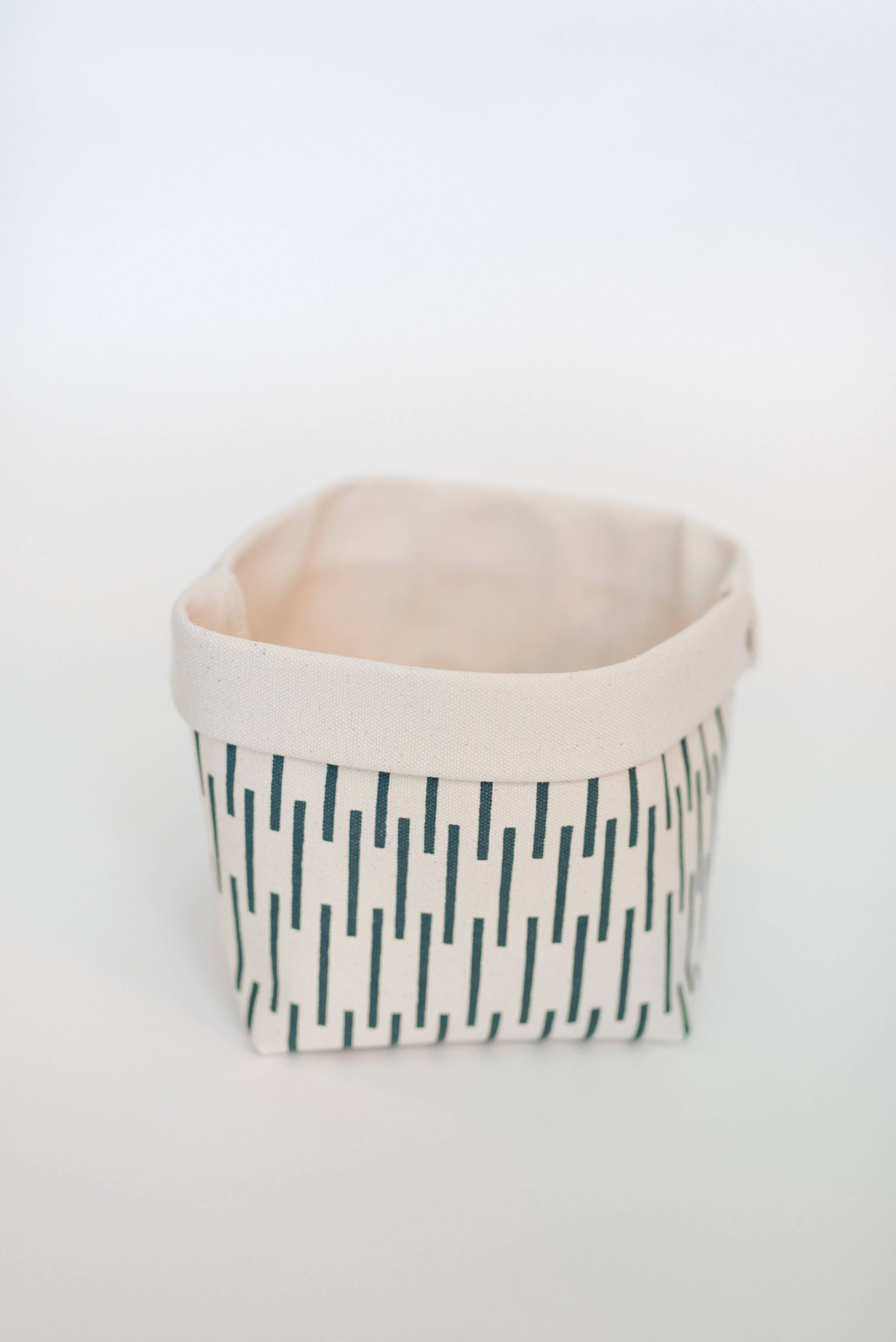Dance Happy Canvas Bin - Harper Dark Moss
