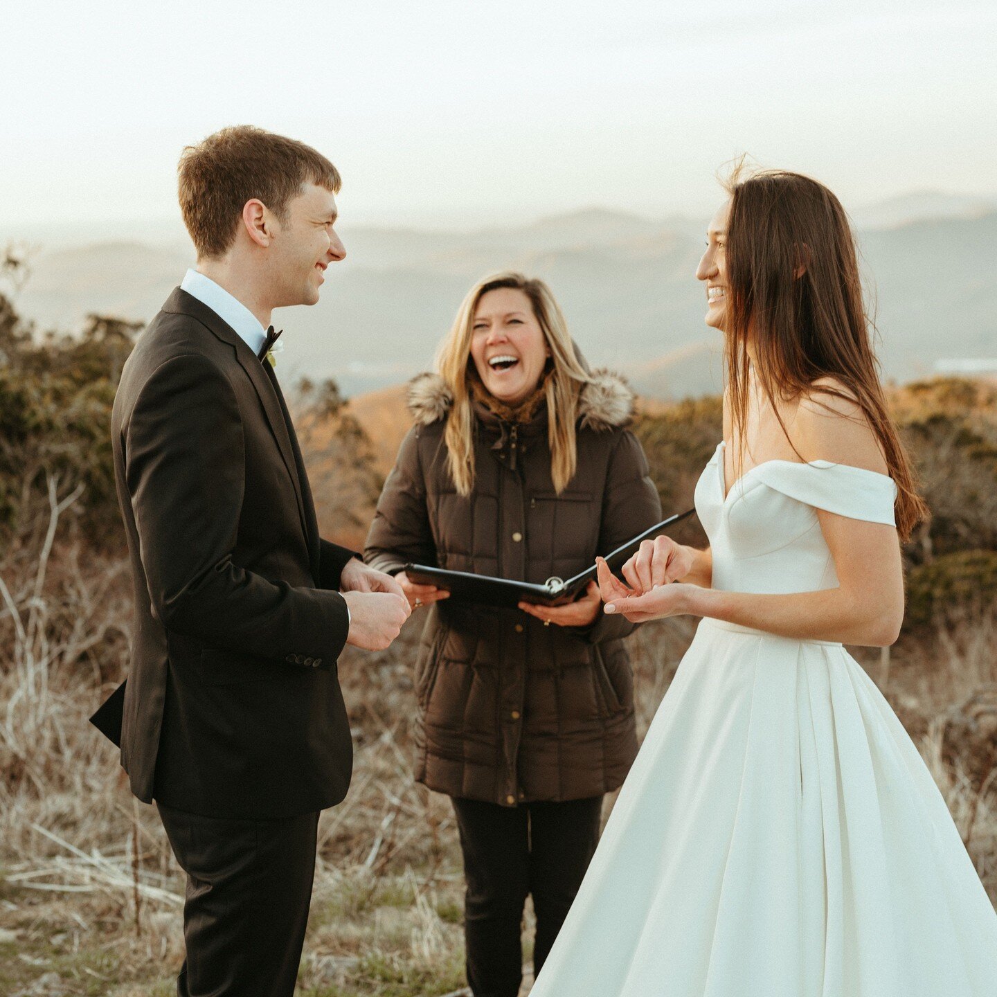 April &amp; Brian had a beautiful sunrise elopement and @brianaautran &amp; @matthewglennphoto captured their love so perfectly! 

We did a hand-fasting ceremony and literally tied the knot! 😂

You can really see the love they share for one another 