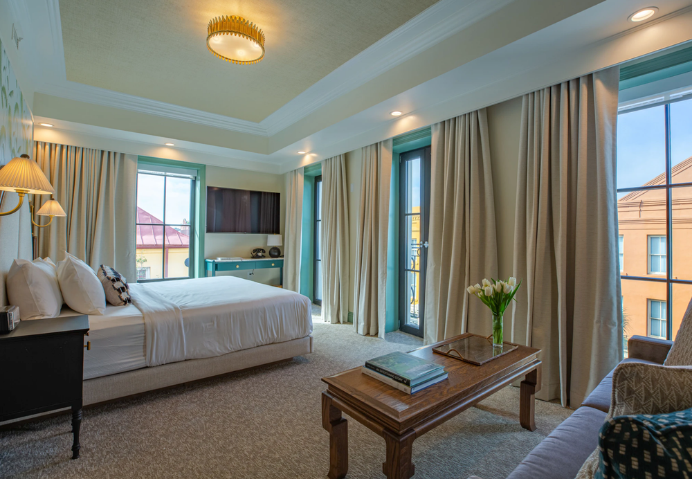 Natural Rift-Cut White Oak Modern Kitchen with Curvy Paneled Navy-Blue Island