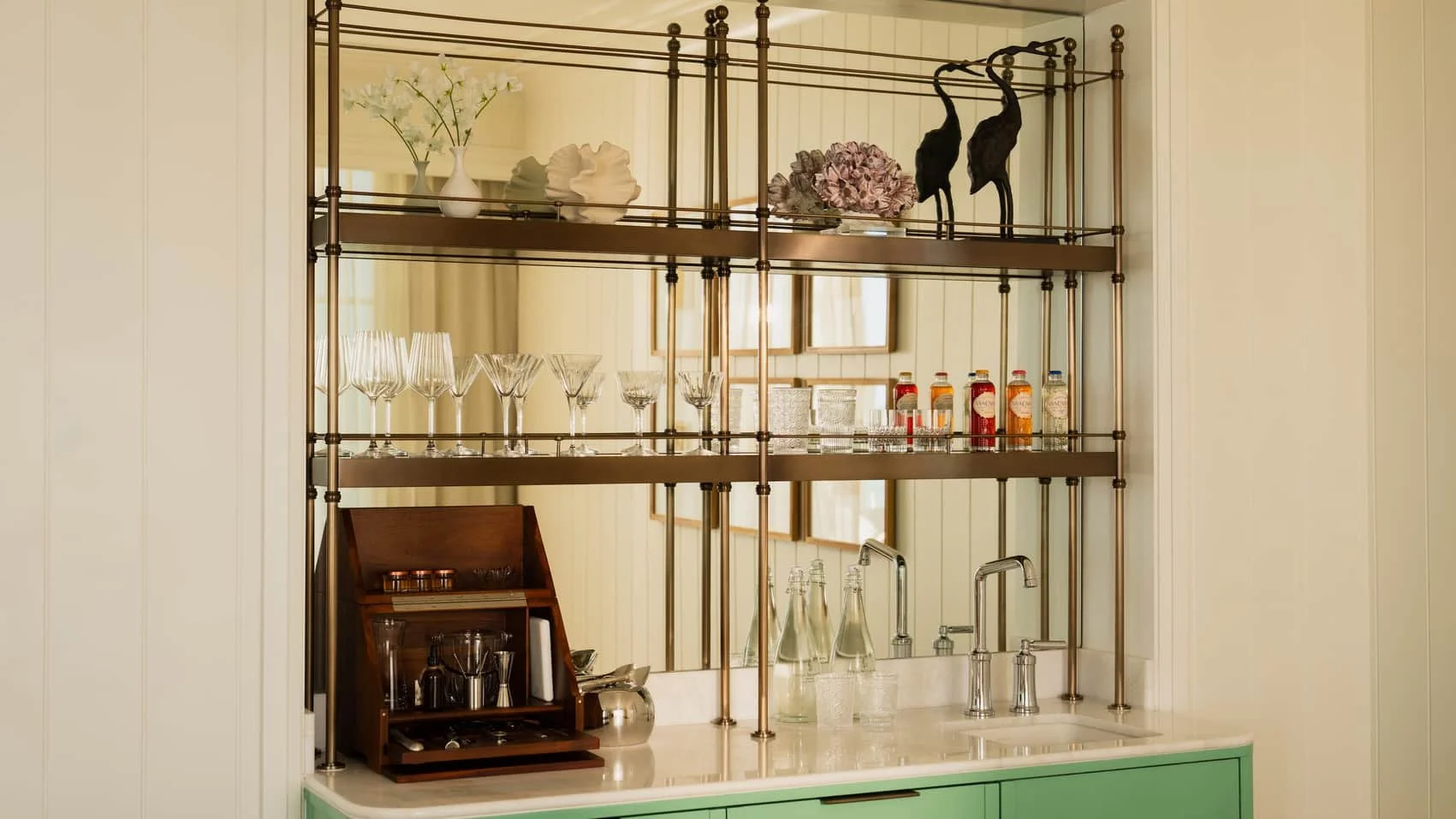 Custom luxury mini bars for Naples Beach Club, a Four Seasons Resort