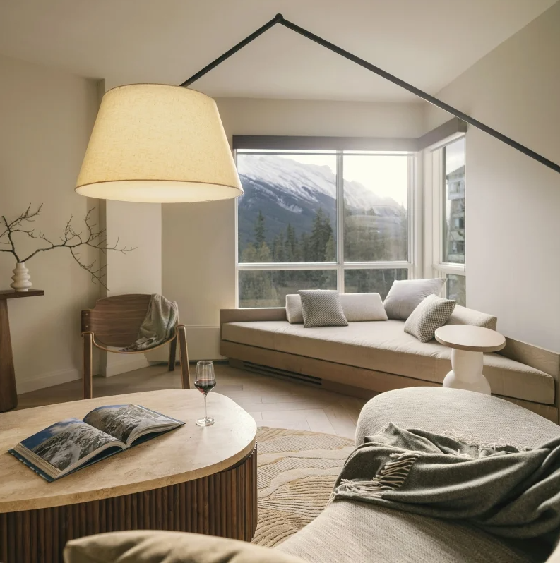 Custom guestroom and suite furniture at Rimrock Banff provided by Artco Hospitality Furnishings