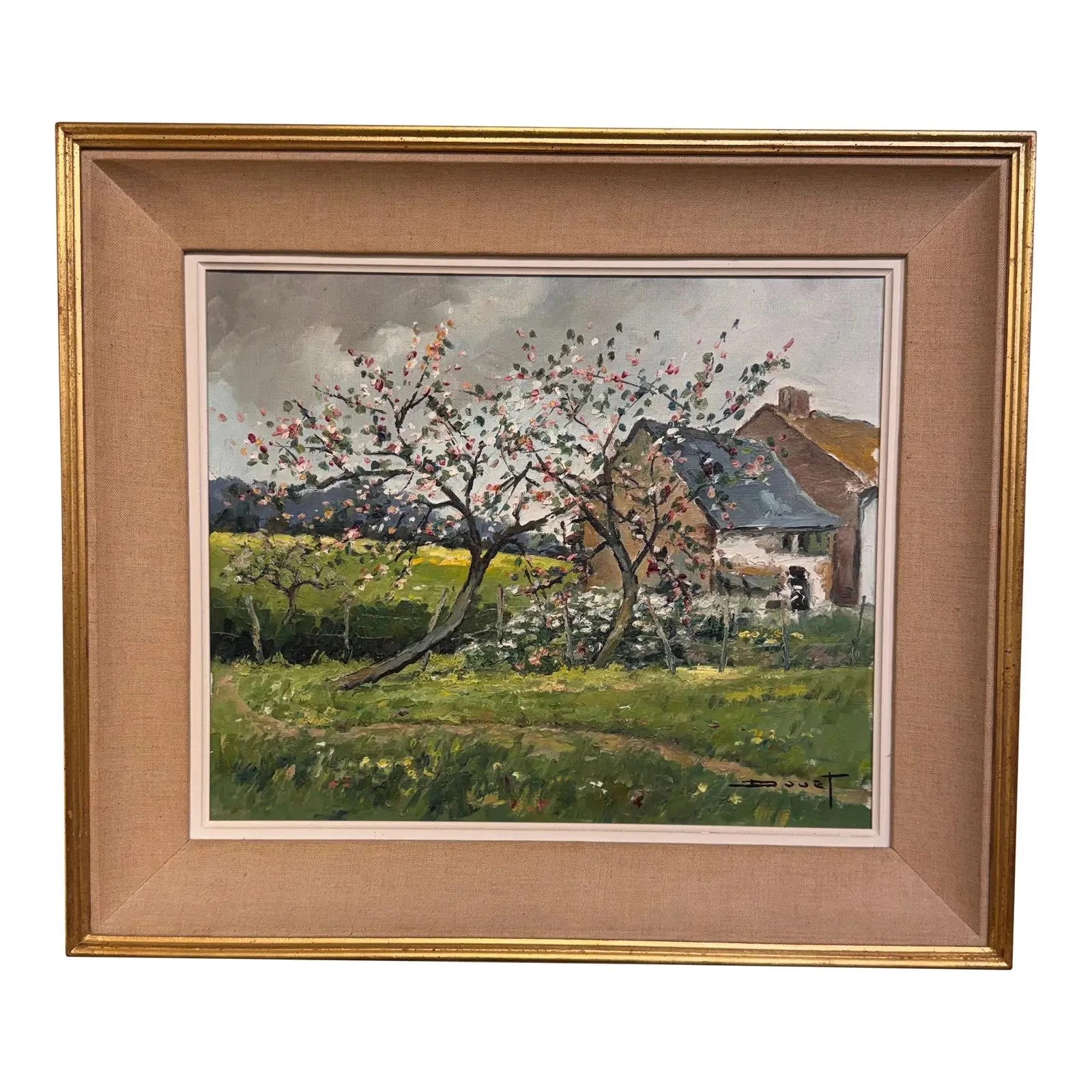 20th Century Oil on Canvas "Apple Blossom"