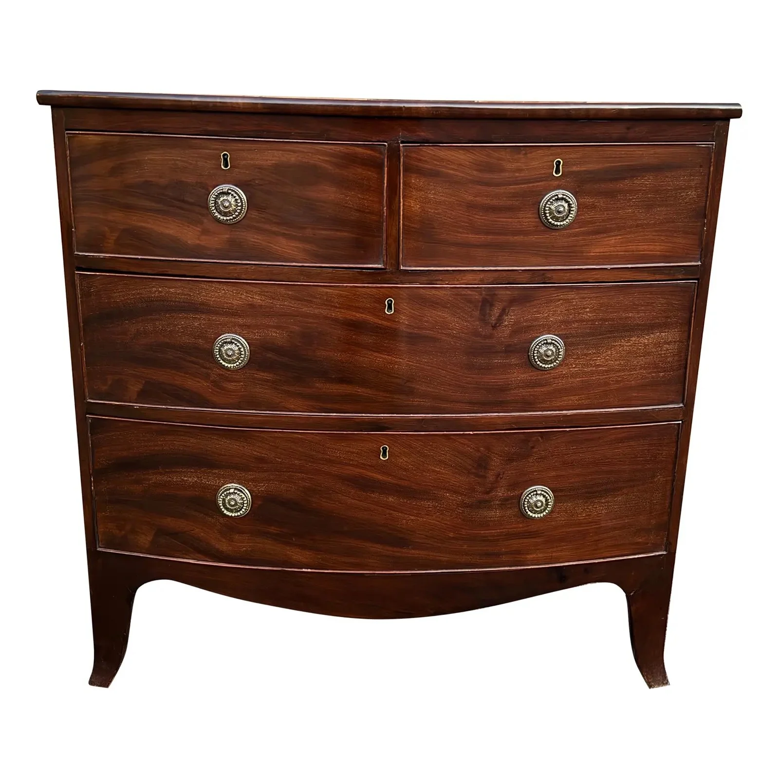 19th Century Walnut Bowfront Chest