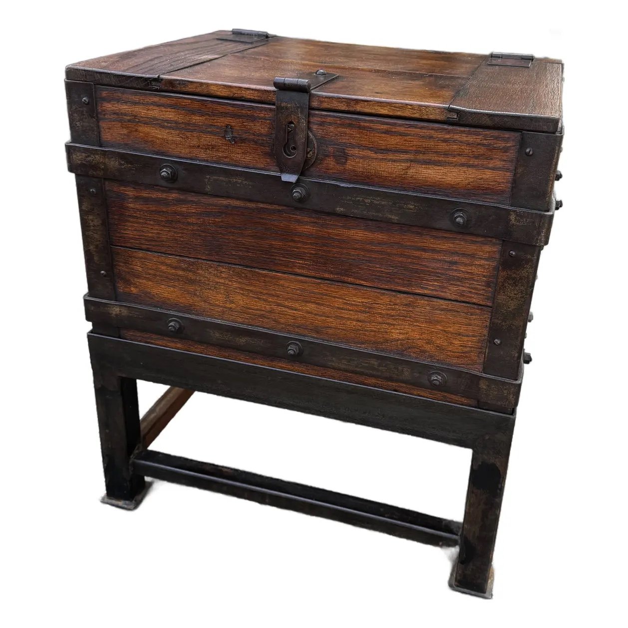 18th Century Oak Coffer Chest Table