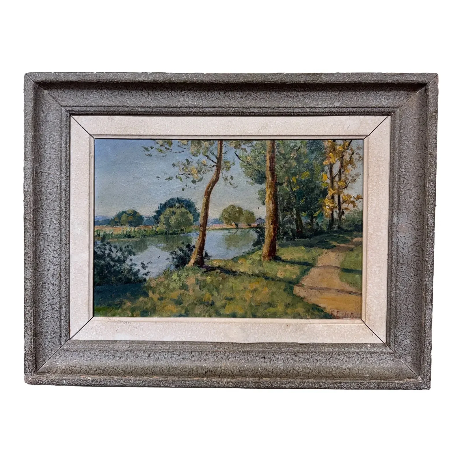 1950s Path on a Sunny Day Oil Painting