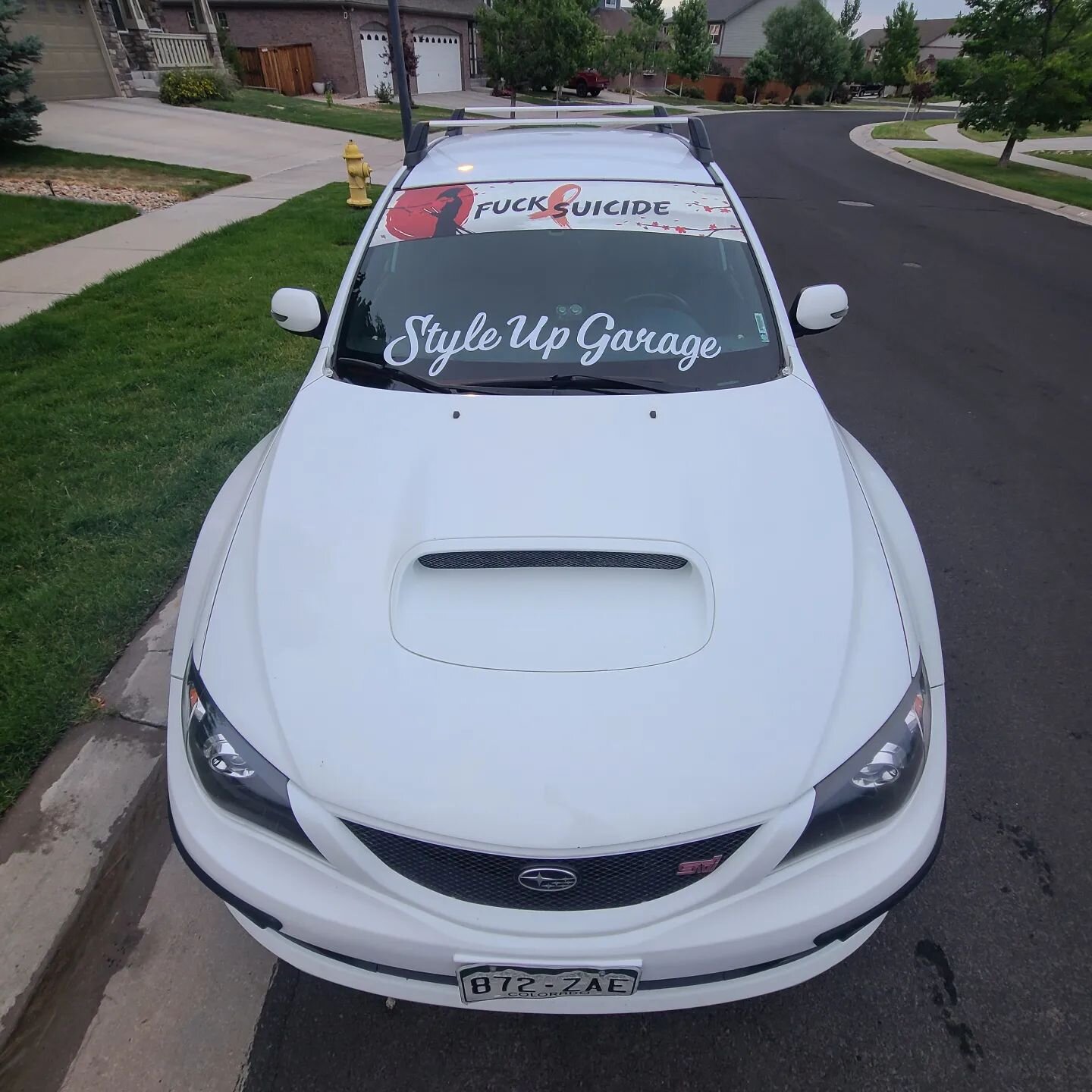 Fresh fresh banner for @strictlysubies08 

One of our #fucksuicide banners along with that @styleup_strat  banner!

This setup looks soo good!

Using @averydennison  Cast print media and laminate this banner is going to look great all summer long!

☆