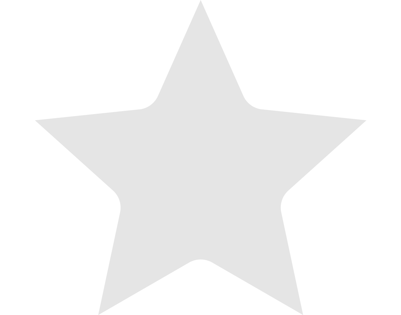 Gray five-pointed star with no design or text.