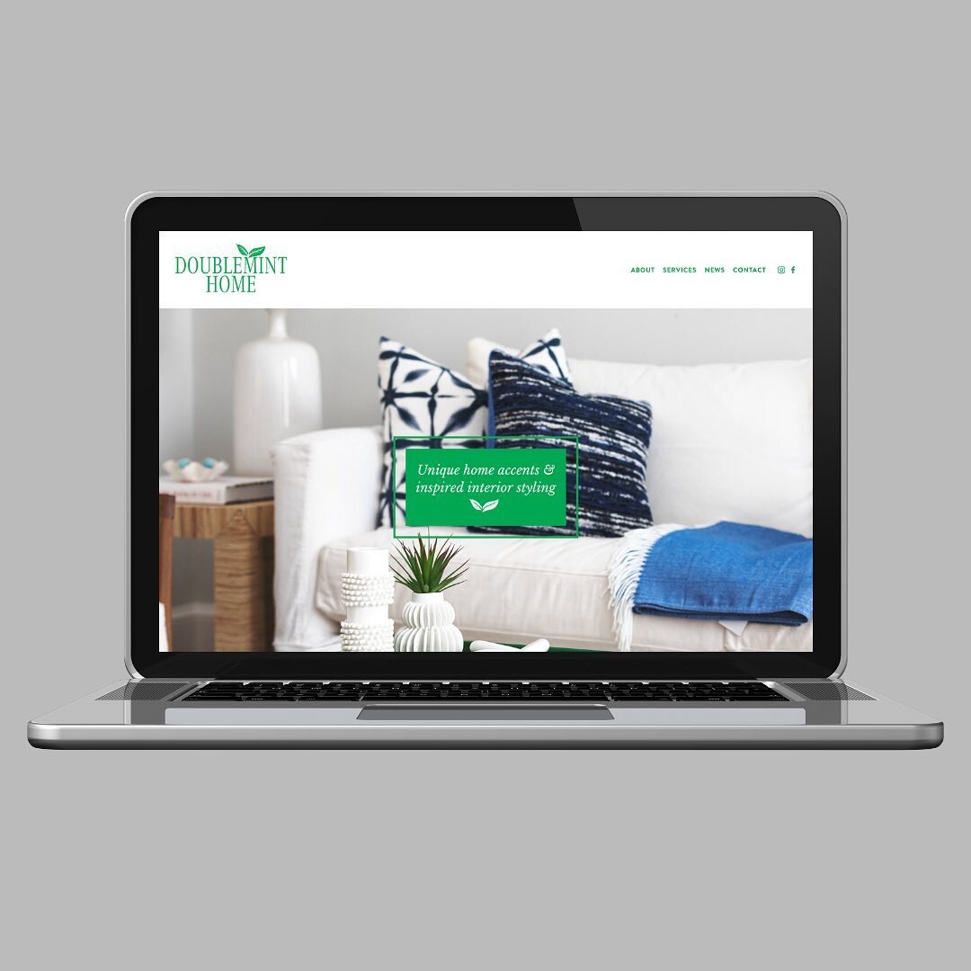 Newly launched: a stylish website for a stylish business! We're very proud to have helped Megan &amp; Jenny bring their brand and business to life. 💚 Welcome to @doubleminthome, which offers unique home accents and inspired interior styling services