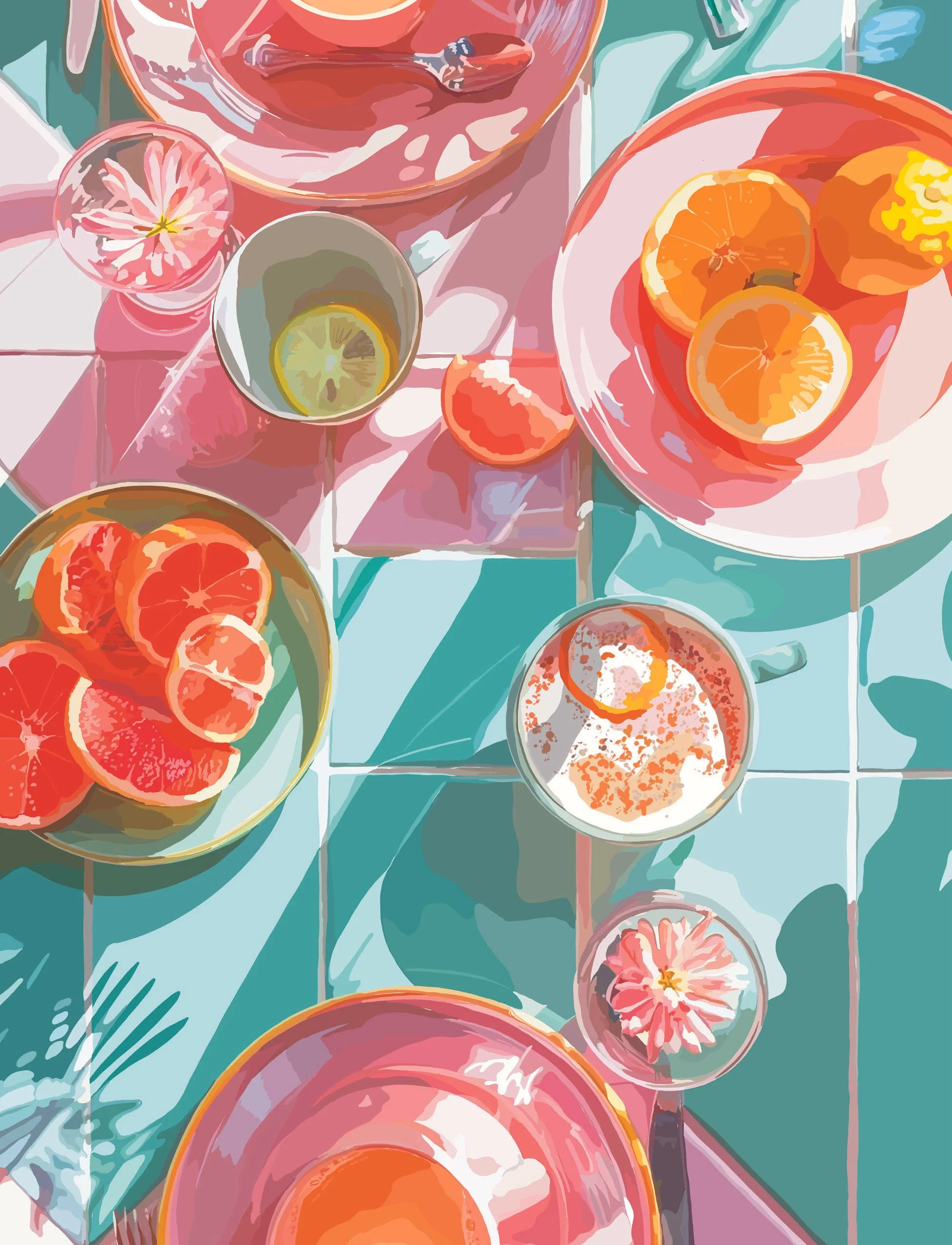 Breakfast in Pink