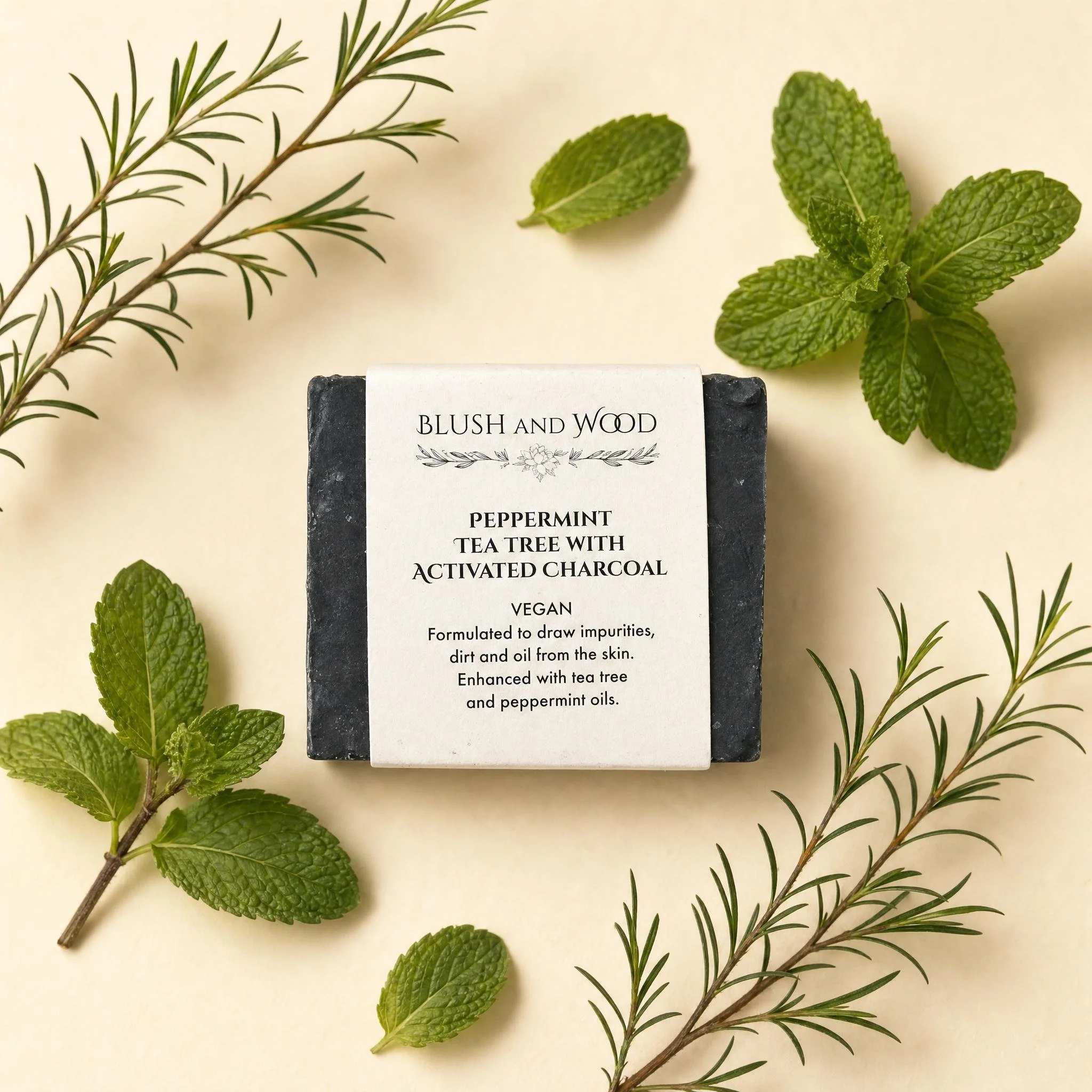 PEPPERMINT TEA TREE WITH ACTIVATED CHARCOAL ORGANIC