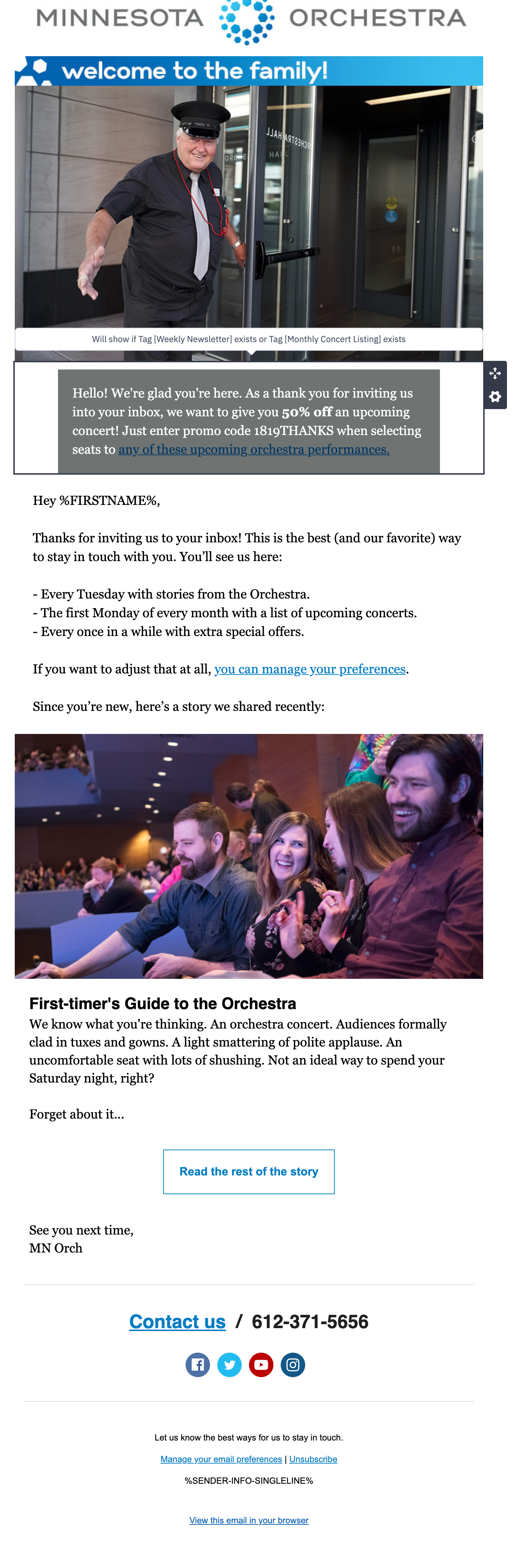 Previous E-newsletter Welcome Email