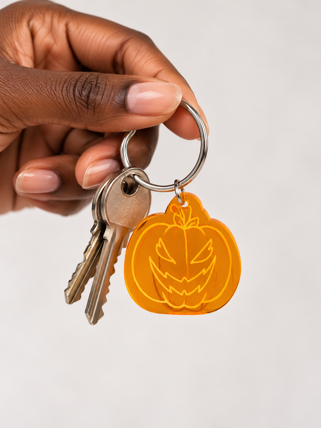 Pumpkin Charm Keyring Product Close-Up.png
