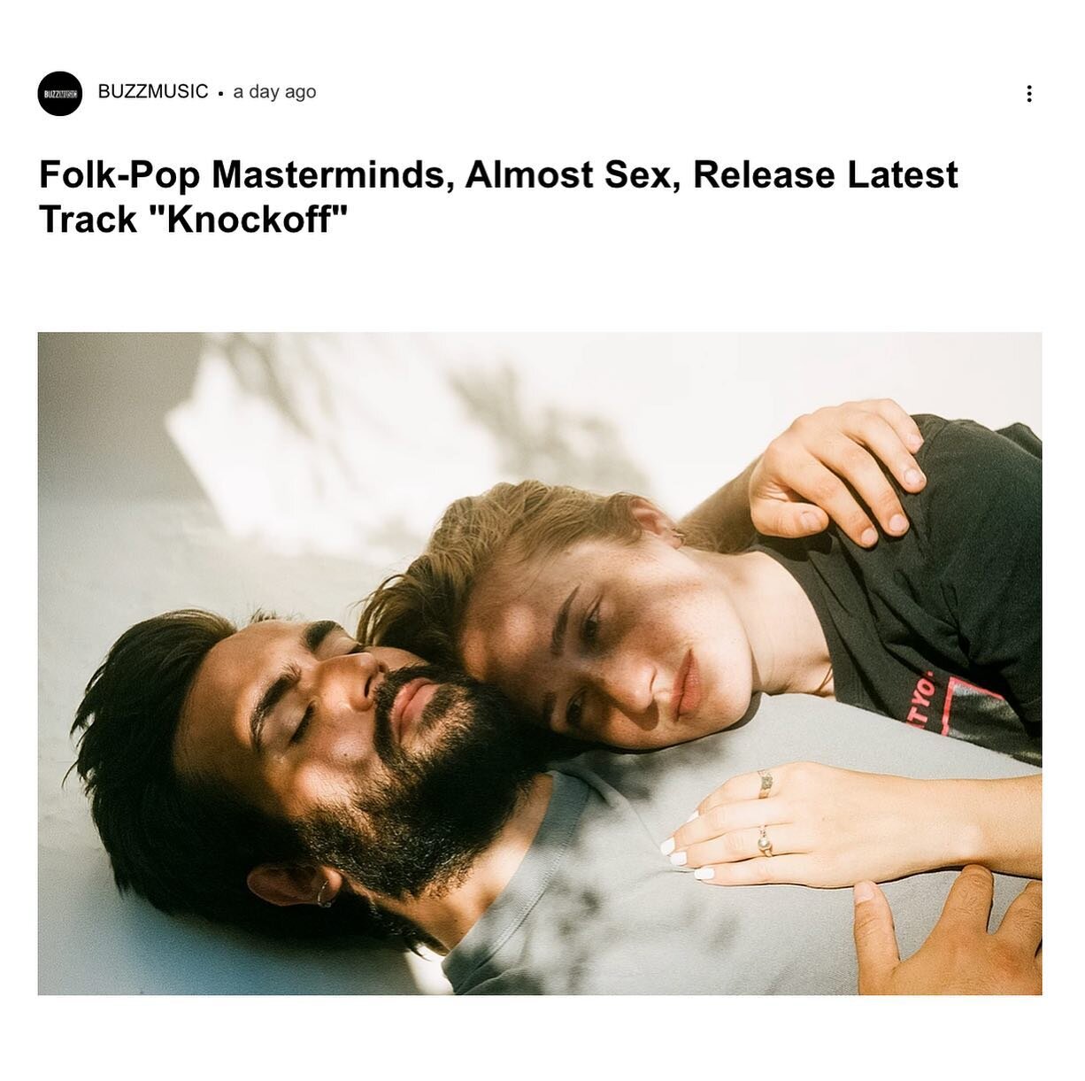 🔸WE ARE SO EXCITED! 🔸 Huge thanks to @BuzzMusicLa for their incredible review of our single &lsquo;knockoff&rsquo;
Full article in bio with a little Q/A at the end. 
Beyond thankful for the support!