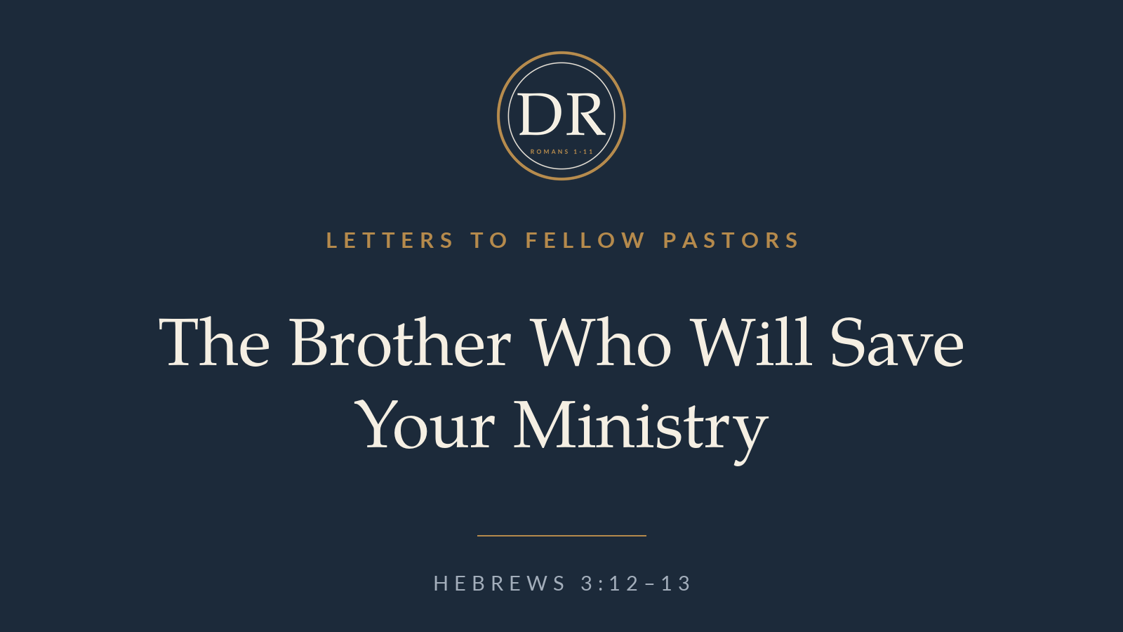 The Brother Who Will Save Your Ministry