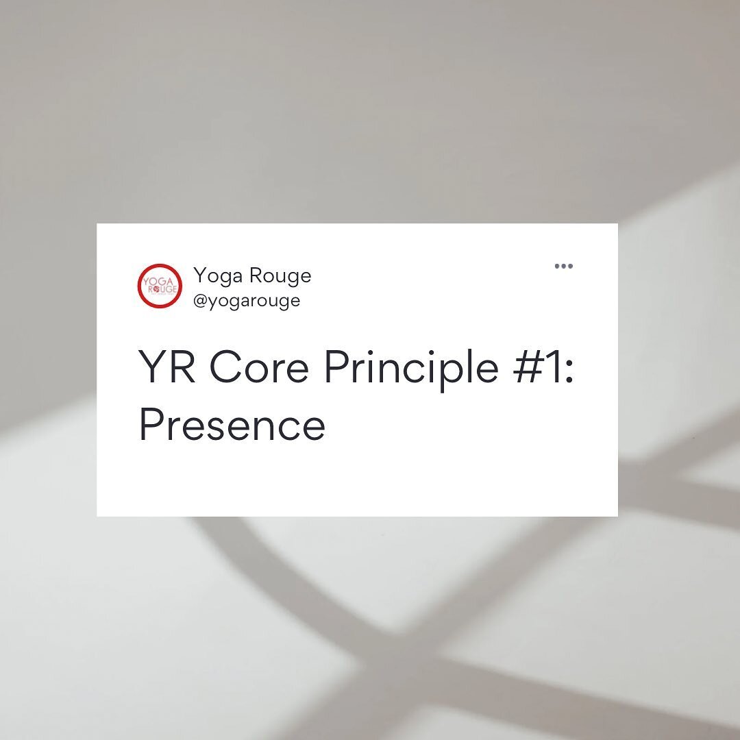 At @yogarouge, one of our main values is being present for our clients.

We commit to being present from the time you walk in the door until the time you leave.

We also believe in relevant, purposeful, and responsive teaching in all of our classes, 