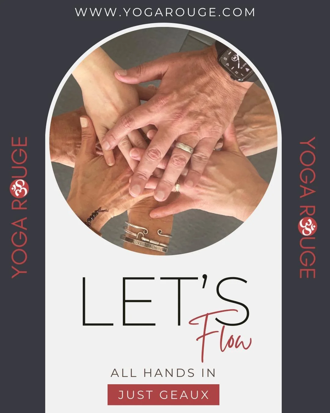 All hand in&hellip;1️⃣2️⃣3️⃣ Let&rsquo;s flow this weekend! No excuses just geaux!

Come flow with us on Saturday before you head out to tailgate! Detox and restore on Sunday!

&bull;
&bull;
&bull;
#yoga #yogarouge #flow #hotpower #vinyasa #yin #soun