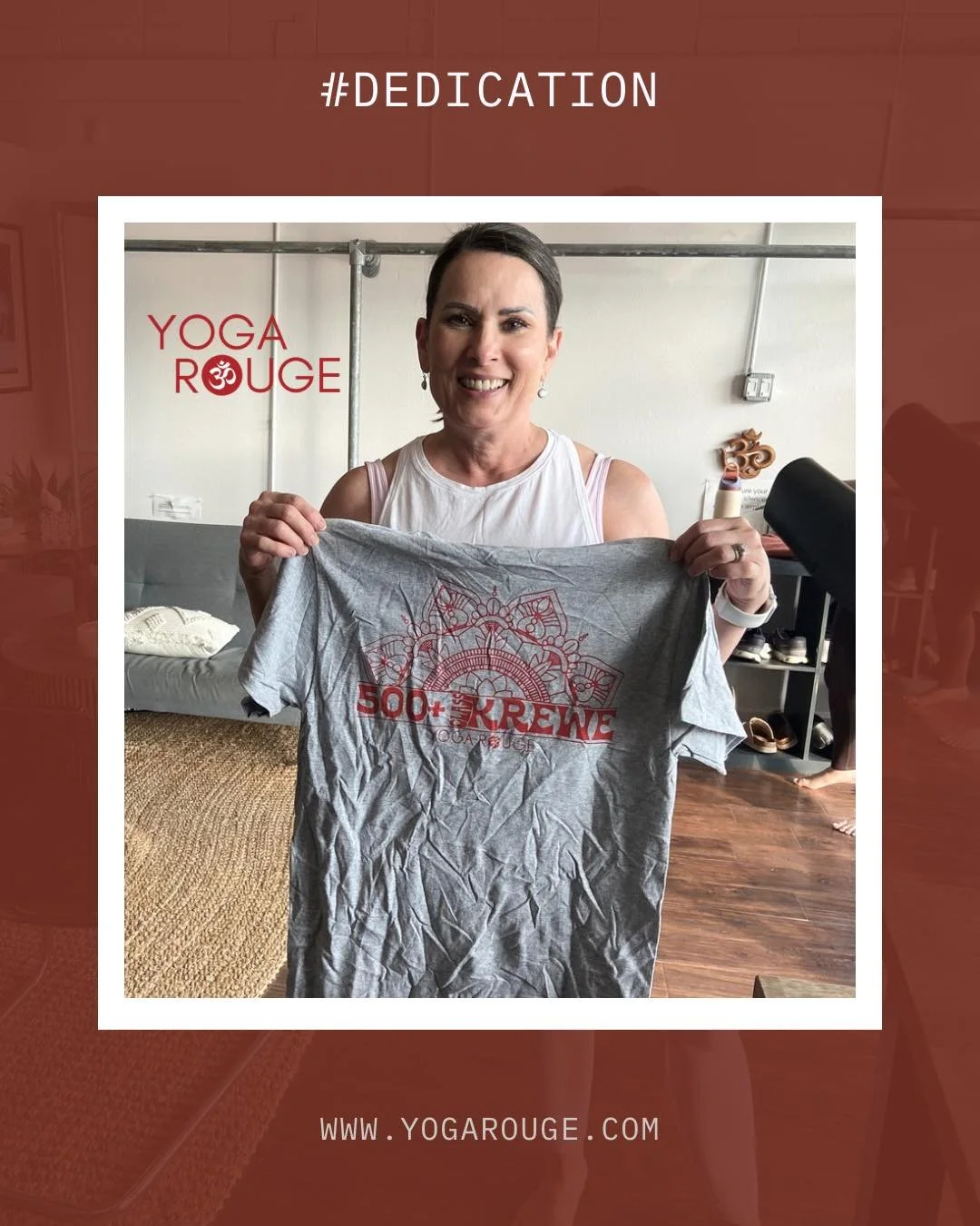 The definition of dedication! Congratulations on joining the 500 Class Krewe!🙌&hearts;️

Be like Germaine and commit to showing up for yourself on the mat!

It&rsquo;s a new week and a great time to start your journey!

&bull;
&bull;
&bull;
#yoga #y