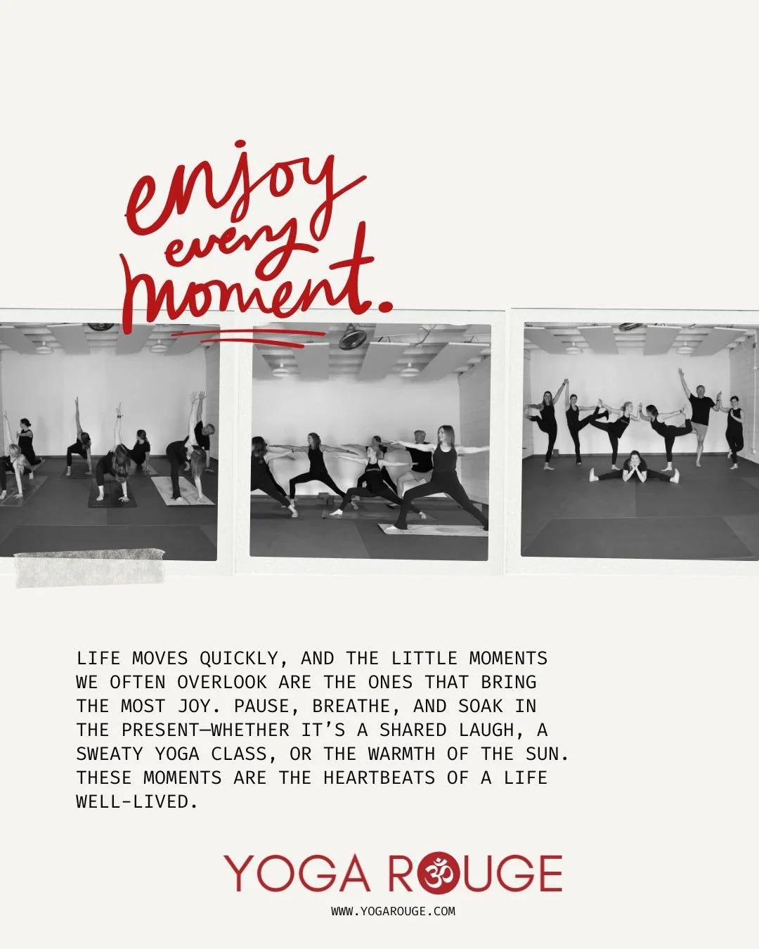 Enjoy Every Moment.
Pause, Breathe &amp; Soak In The Present.
Enjoy Your Weekend!

Join us for a class this weekend!

&bull;
&bull;
&bull;
#yoga  #yogaflow #yogarouge #hotyoga #batonrouge #enjoythemoment #enjoyeverymoment #hotpower #vinyasa