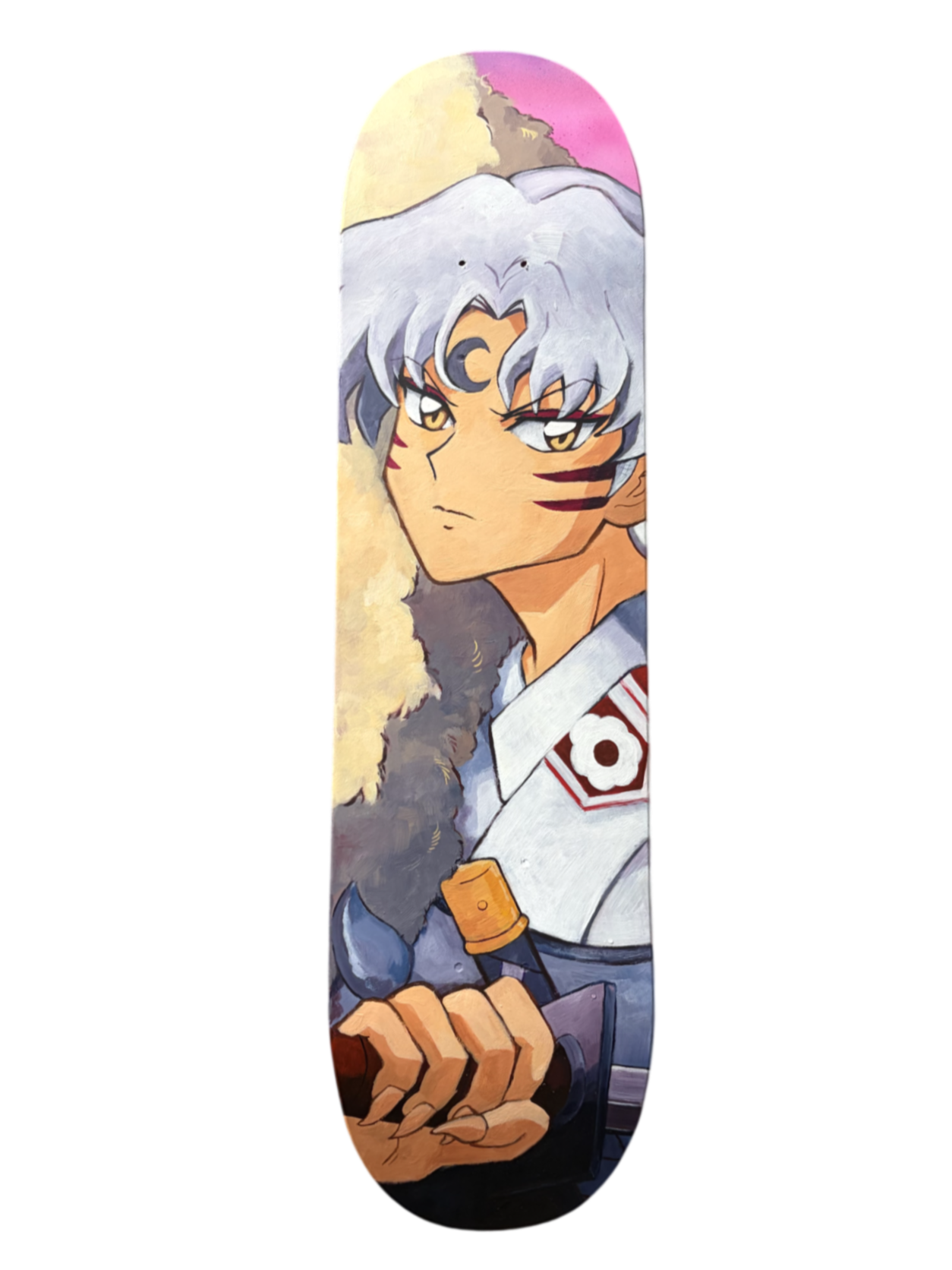 Illustration of a Sesshomaru from the anime series Inuyasha, in a traditional Japanese outfit.