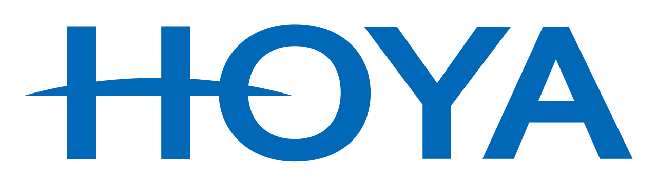 The HOYA logo in blue with a stylized 'H' and 'O' and the word 'HOYA' in uppercase letters.