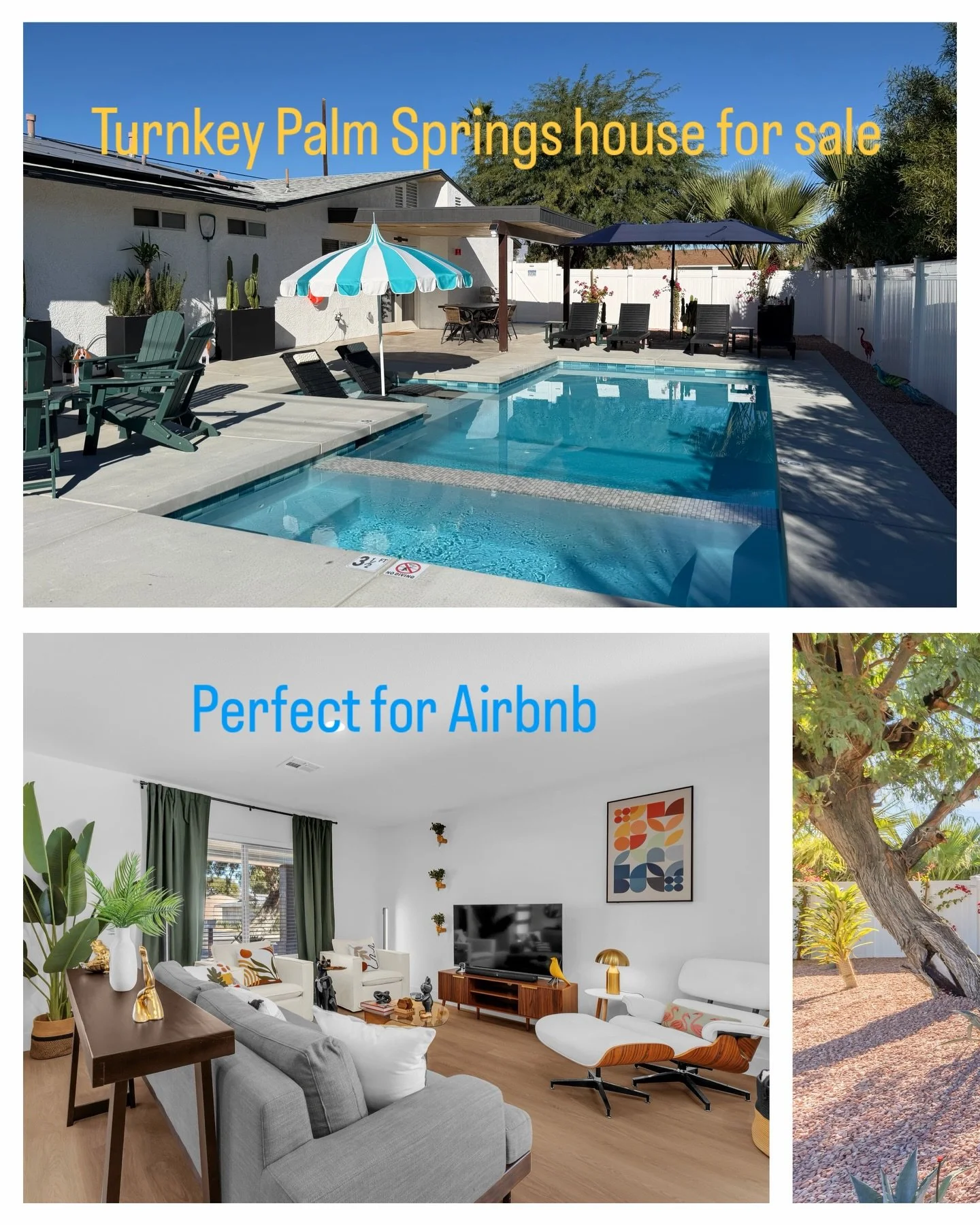 Someone is going to get a great deal on the remodeled turnkey Palm Springs 4 bedroom house 🏠 that is being sold with all the furniture. You can be booking short term rental guests as soon as you get your permit from the city. 

Not interested in bei