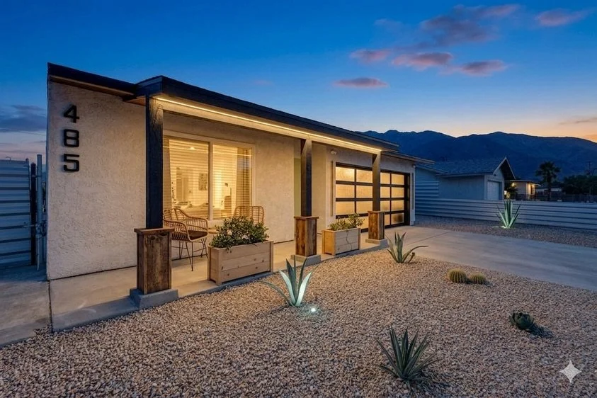 My newest listing in Palm Springs. Totally remodeled 4 bedroom house on land you own with outrageous views of the mountains being sold for under $700K. Turnkey with all the furniture and everything you need to become an Airbnb host and there are stil