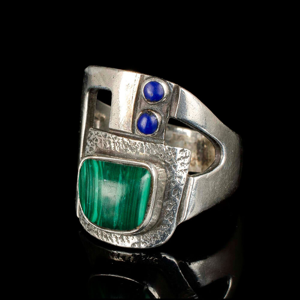 Erika Hult de Corral Ric Mexican silver modernist Ring 