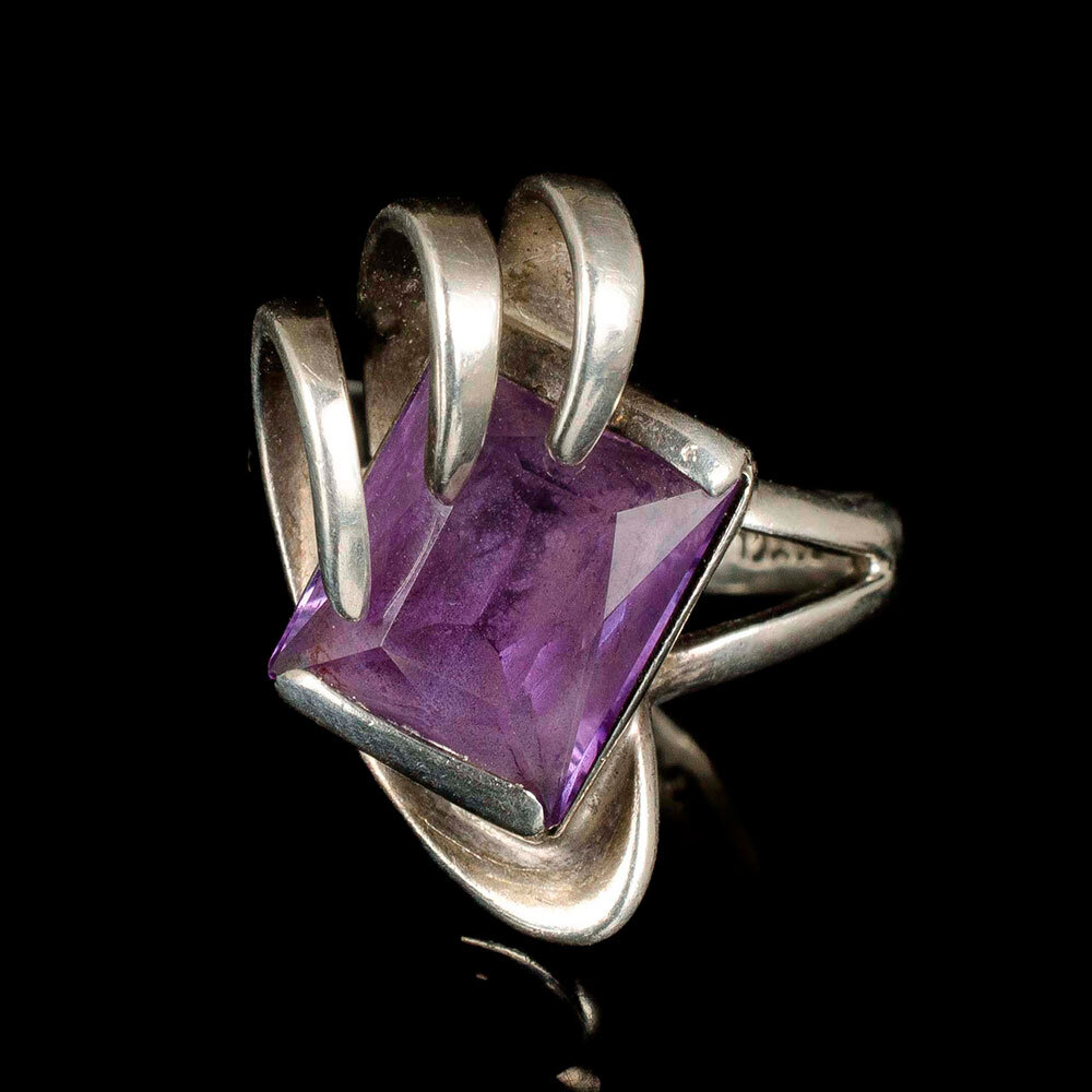 Enrique Ledesma Mexican silver modernist Ring 