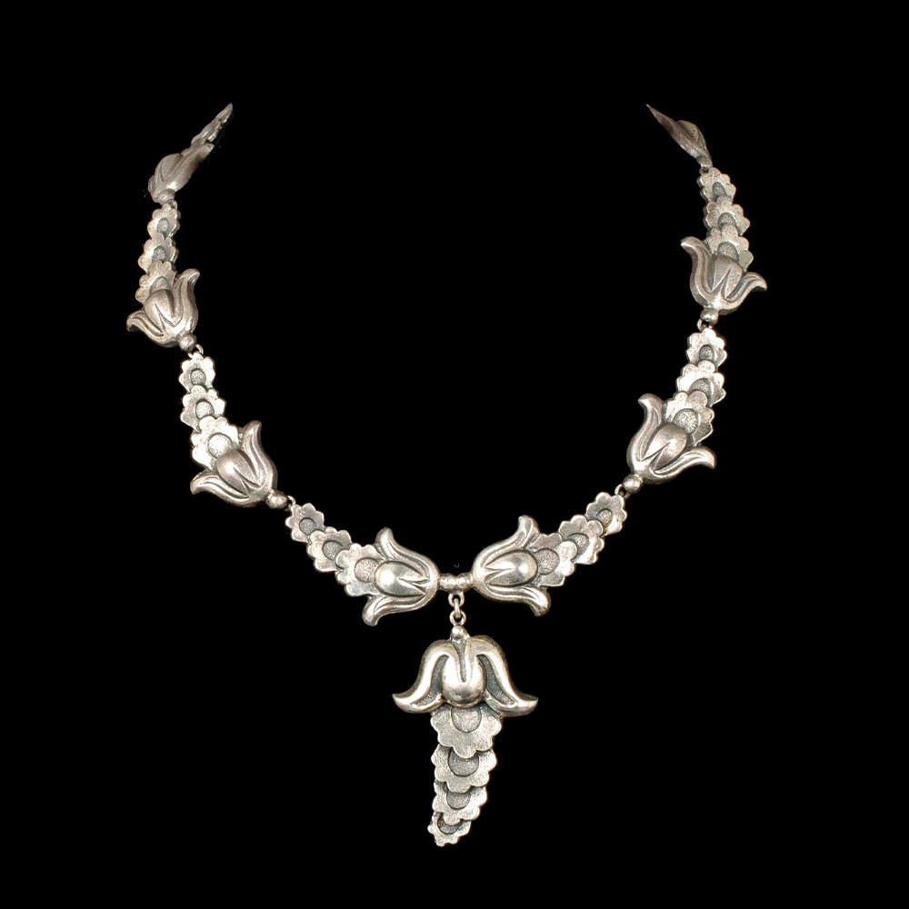 Marcel Boucher Parisina Mexican silver floral Necklace