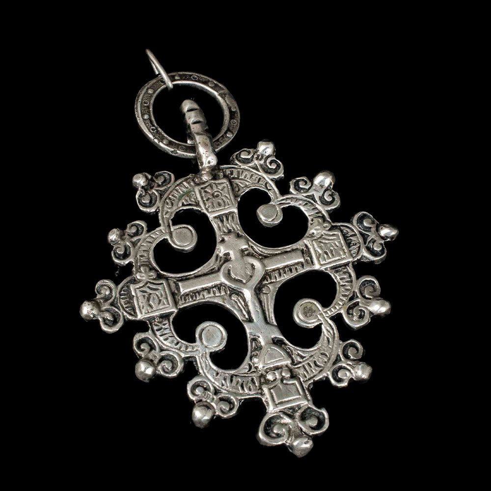 Flli Coppini 800 silver Renaissance Revival Cross Pendant