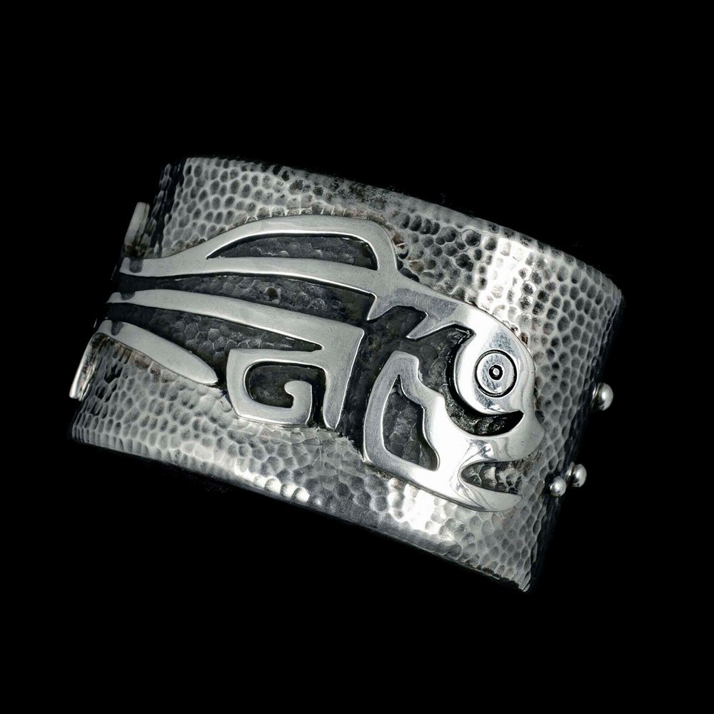 Carmen Beckmann Mexican silver "fish" Cuff Bracelet