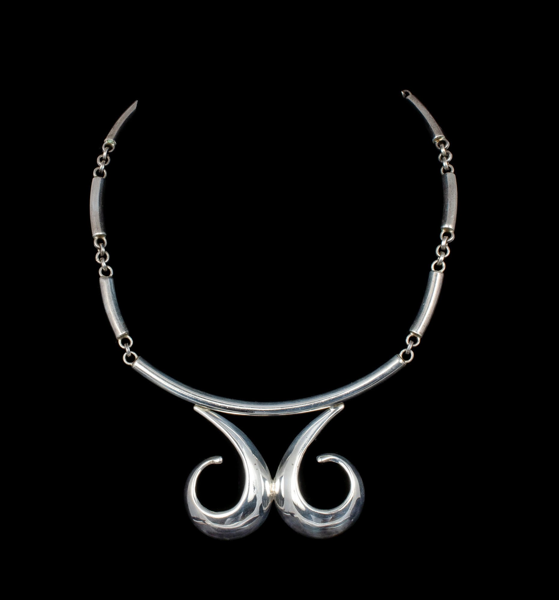 Miguel Melendez Mexican silver modernist Necklace