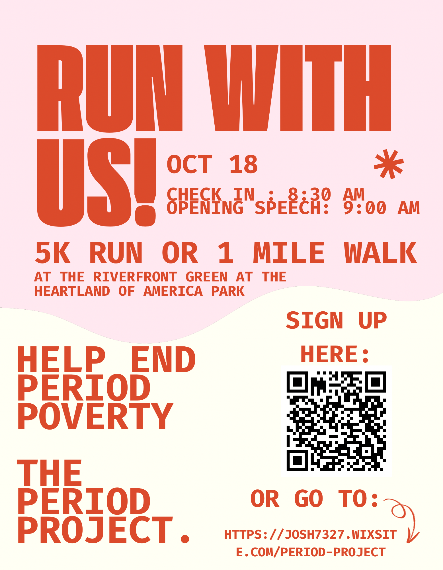 The Period Project 5K Walk or 1 Mile Run