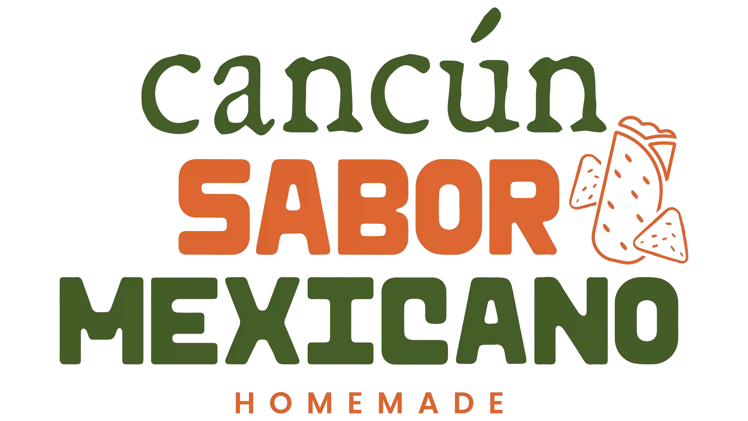 Logo for Carden's Sabor with the words 'Home Made' and an illustration of a slice of pizza.