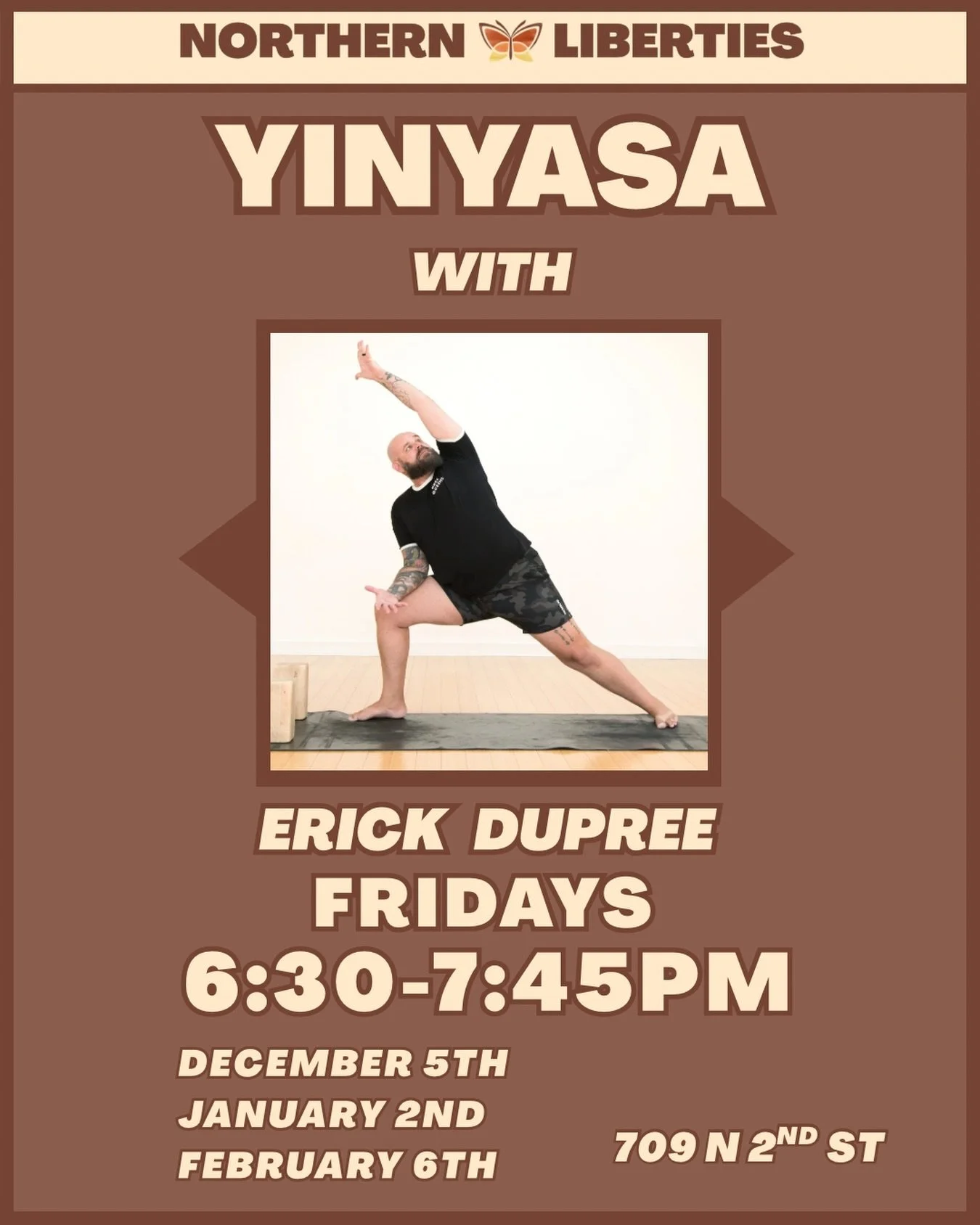 ✨ Yinyasa with Erick ✨

Yinyasa is back this month, blending the best of both worlds &mdash; a dynamic power vinyasa flow followed by long, meditative Yin holds to build strength, release deep tension, and help you land in a deeper state of ease.

@l