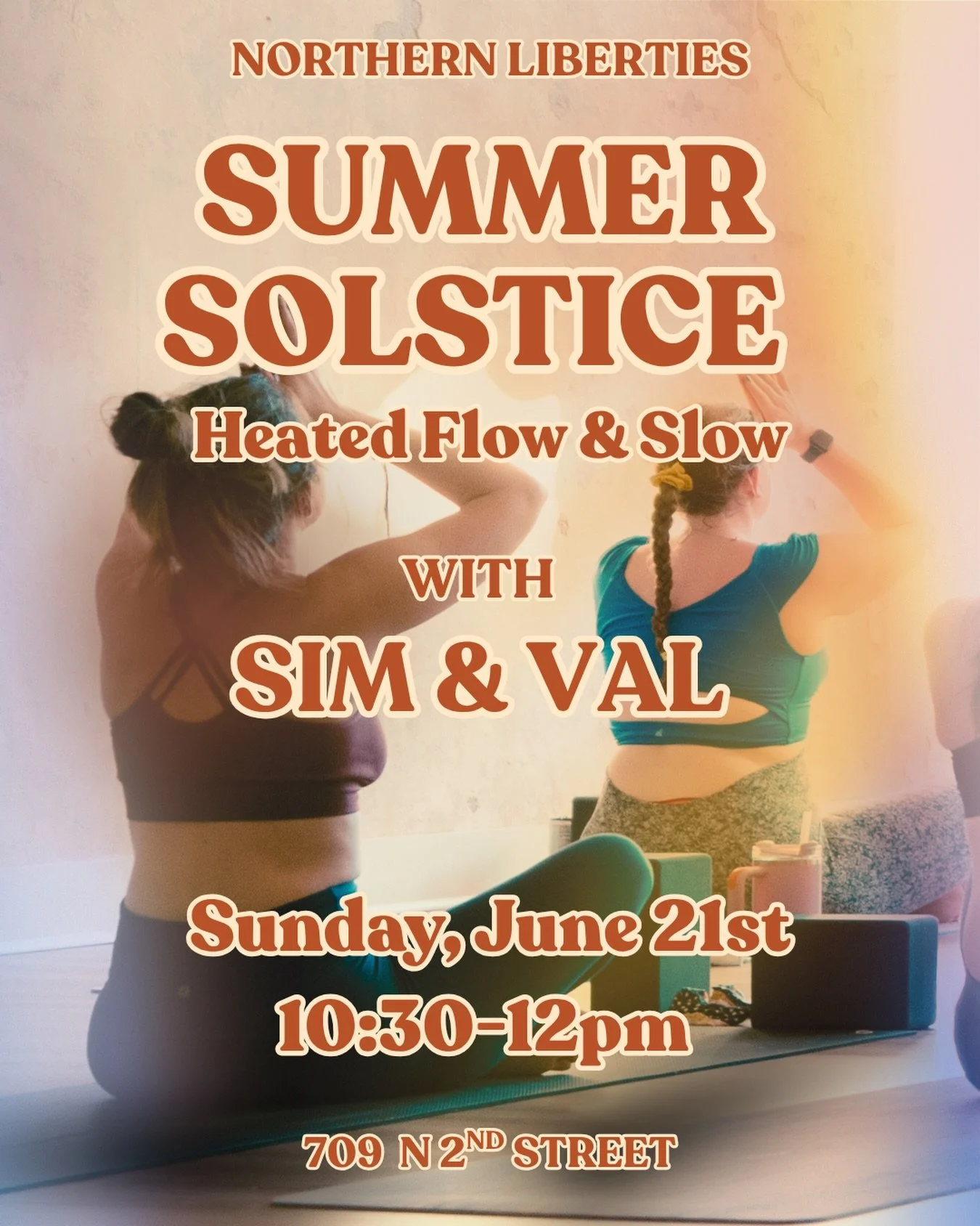 ☀️ Summer Solstice Flow &amp; Slow ☀️

Mark the start of summer with a special 90-minute practice led by @sim_ma_sim &amp; @valleribowman 

As daylight reaches its peak, connect with the vitality of summer, building energy through movement before slo
