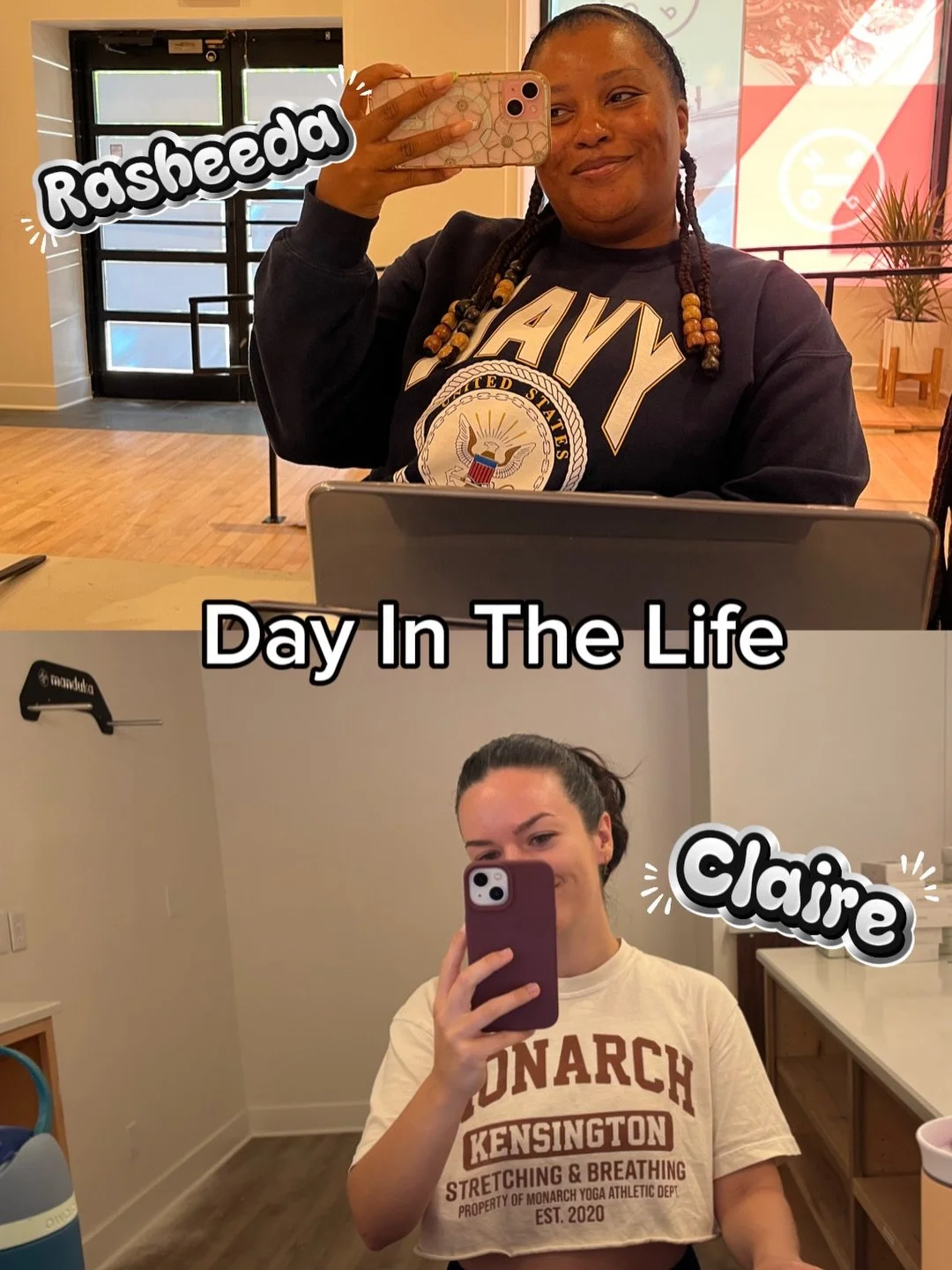 👋 Teacher Feature: Claire + Rasheeda 👋

Meet Claire, our U City Studio Manager, and Rasheeda, our U City Lead Teacher. We caught up with them for a little BTS of a day in their lives the week before U City opened its doors.

🧘 HOW LONG HAVE YOU BE