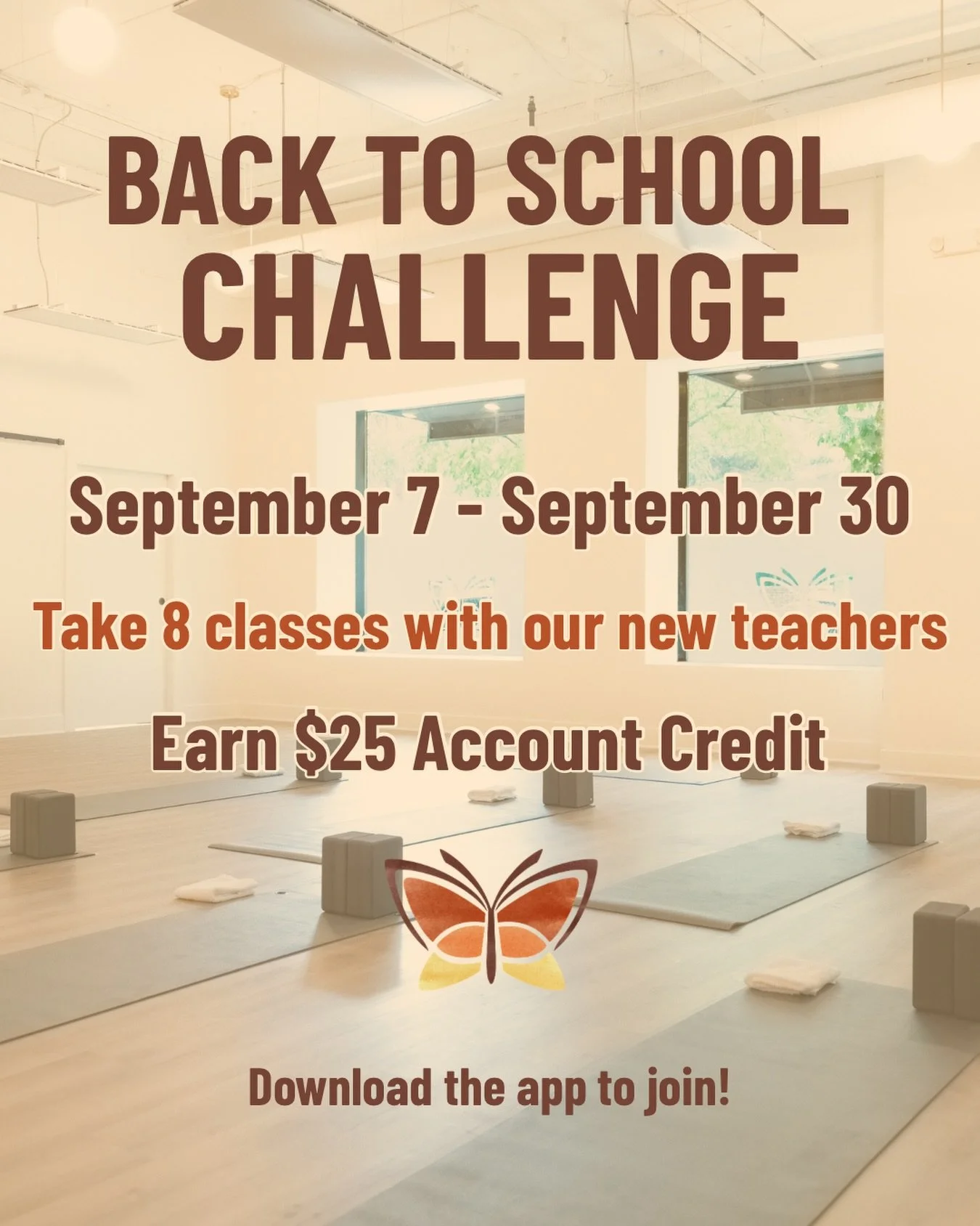 🎒 Back to School Challenge 🎒

September is a chance to find your rhythm again. As we get back into routine, we&rsquo;re also making some room to try something new.

This month, get to know some of the new teachers on our schedule! From September 7t