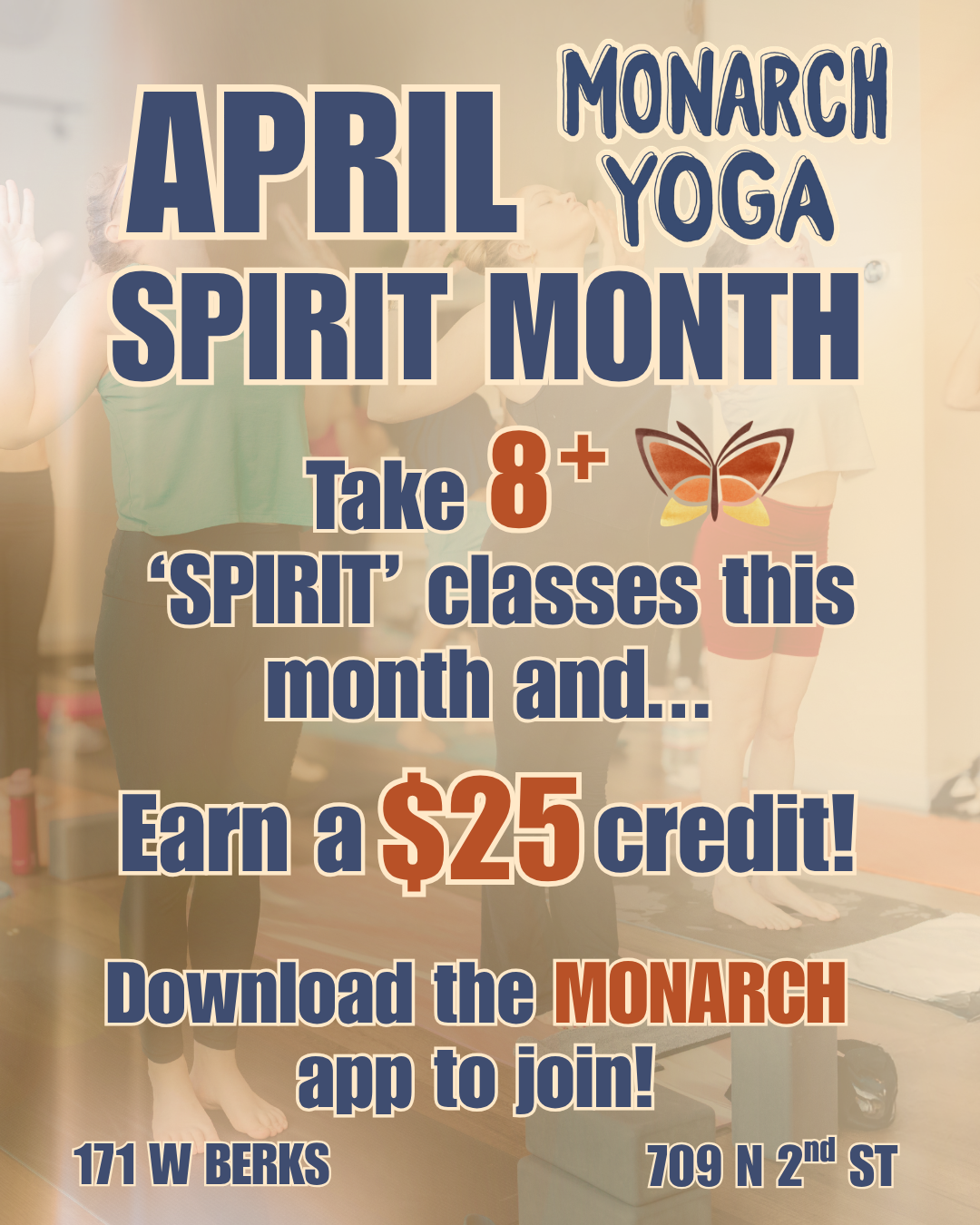 April challenge monarch yoga hot yoga studio