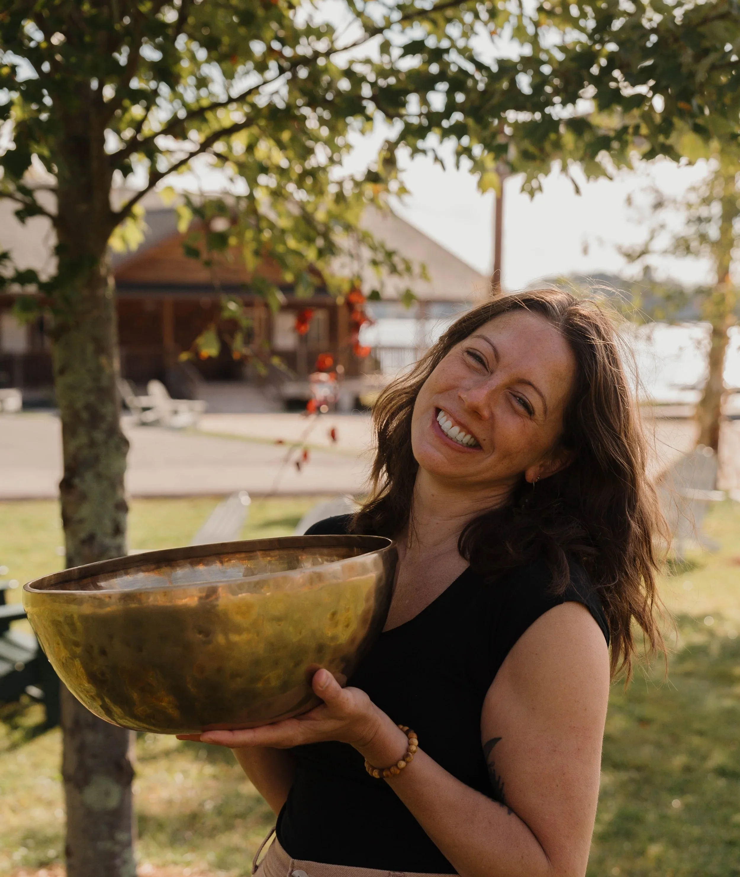 Sara Schwartz, a sound healer and teacher and founder of Undercurrent Sound Healing