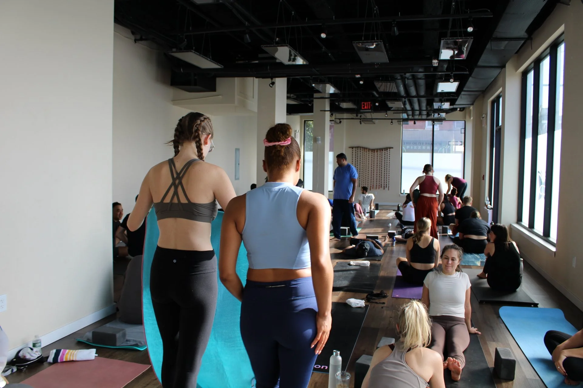 yoga studio philadelphia bright and sunny room